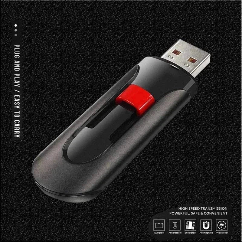 High-speed USB flash drive with multiple storage options and compact design for secure file storage and easy portability