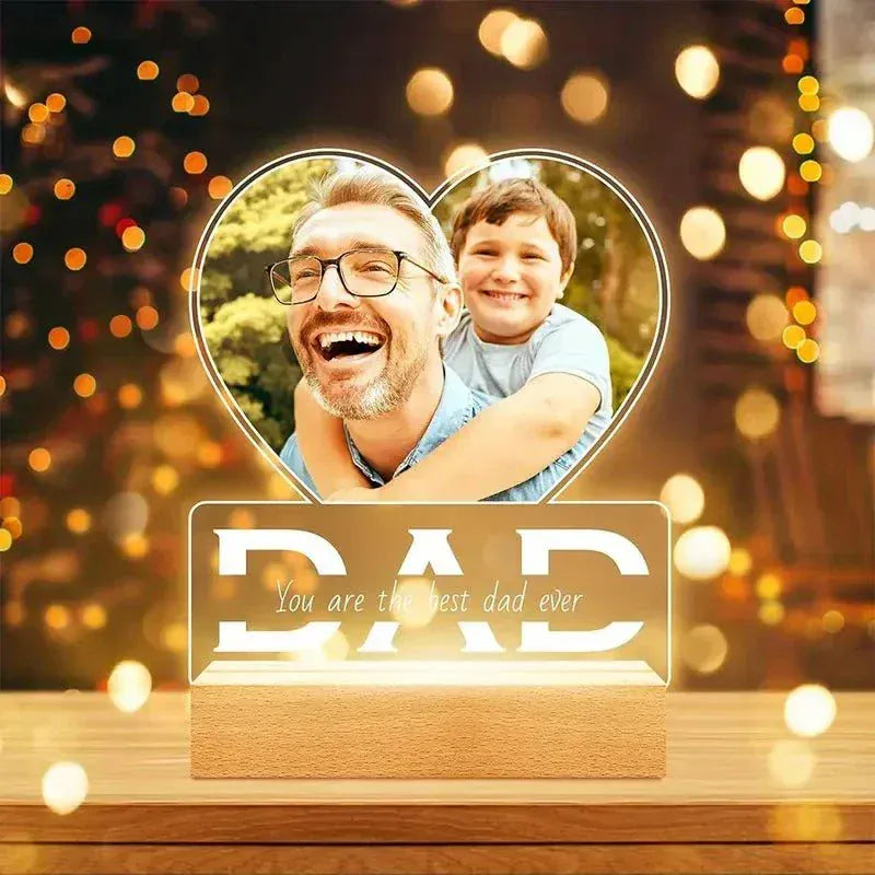 Personalized LED acrylic custom photo love frame with built-in LED light for Valentine's gift