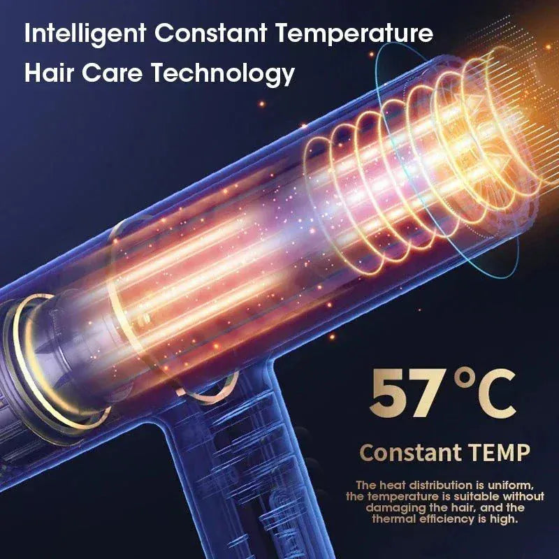 Professional ionic hair dryer with ergonomic design and advanced frizz-reducing technology