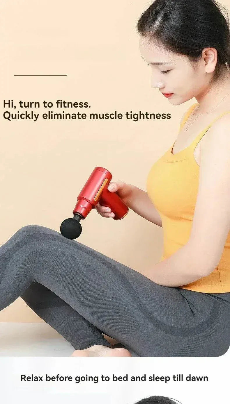 USB Mini Massage Gun by Teninoventures for portable muscle relief and deep tissue massage