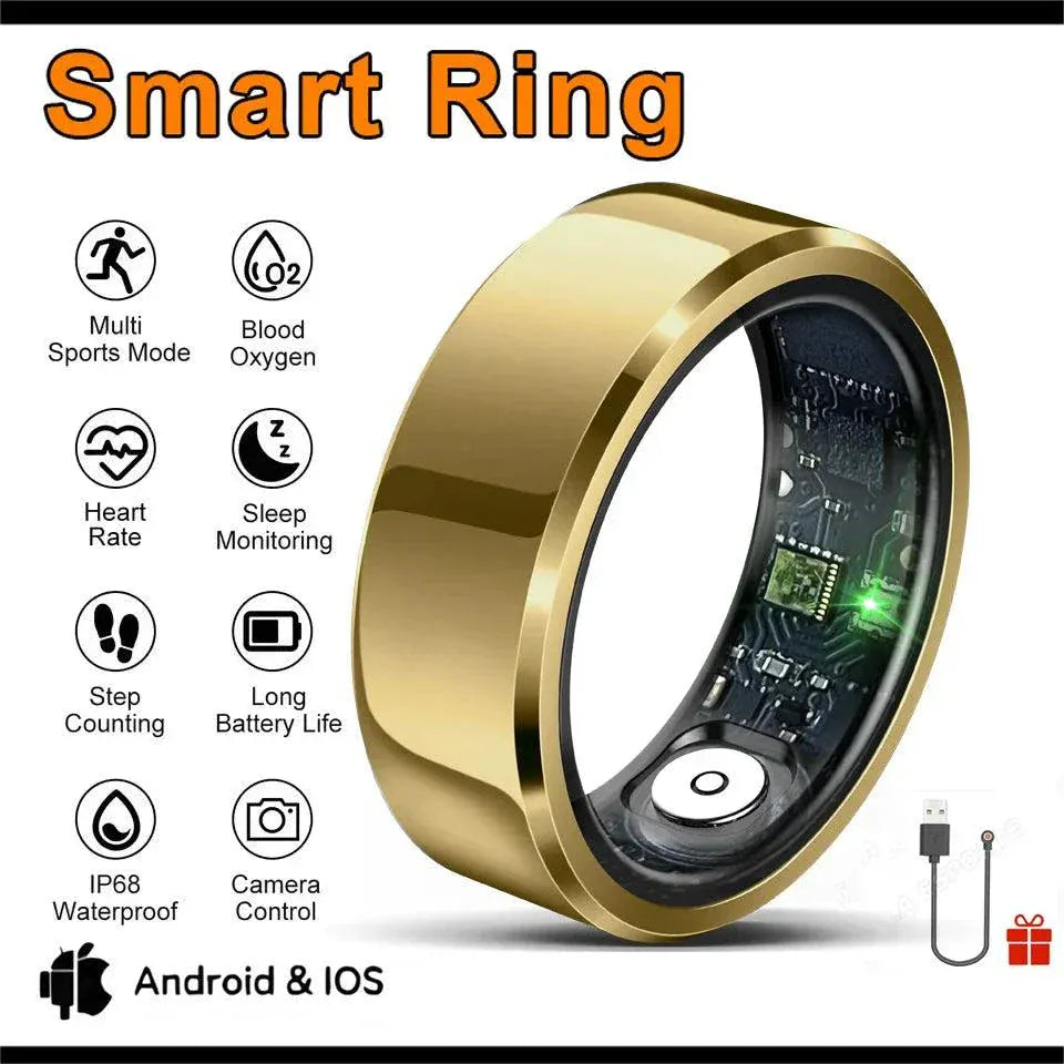 2026 Smart Ring fitness tracker showing heart rate and activity metrics