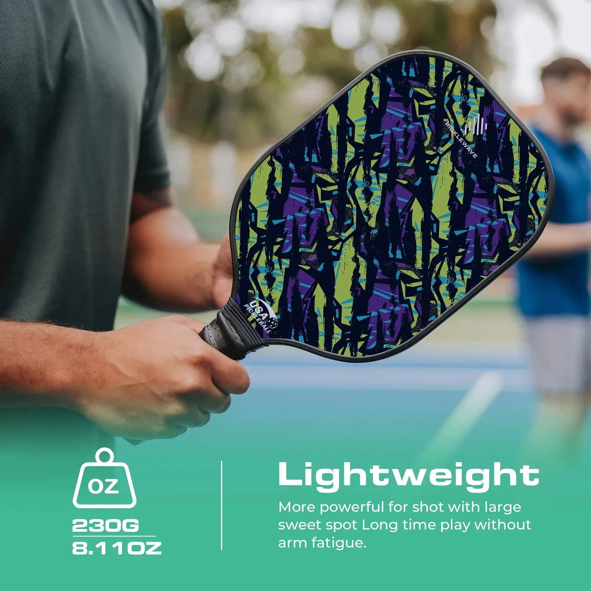 Tiger Zebra Style USAPA Pickleball Paddle Fiberglass Surface With High Grit & Spin Unibody Edgeless Sport Racquet Pickleball