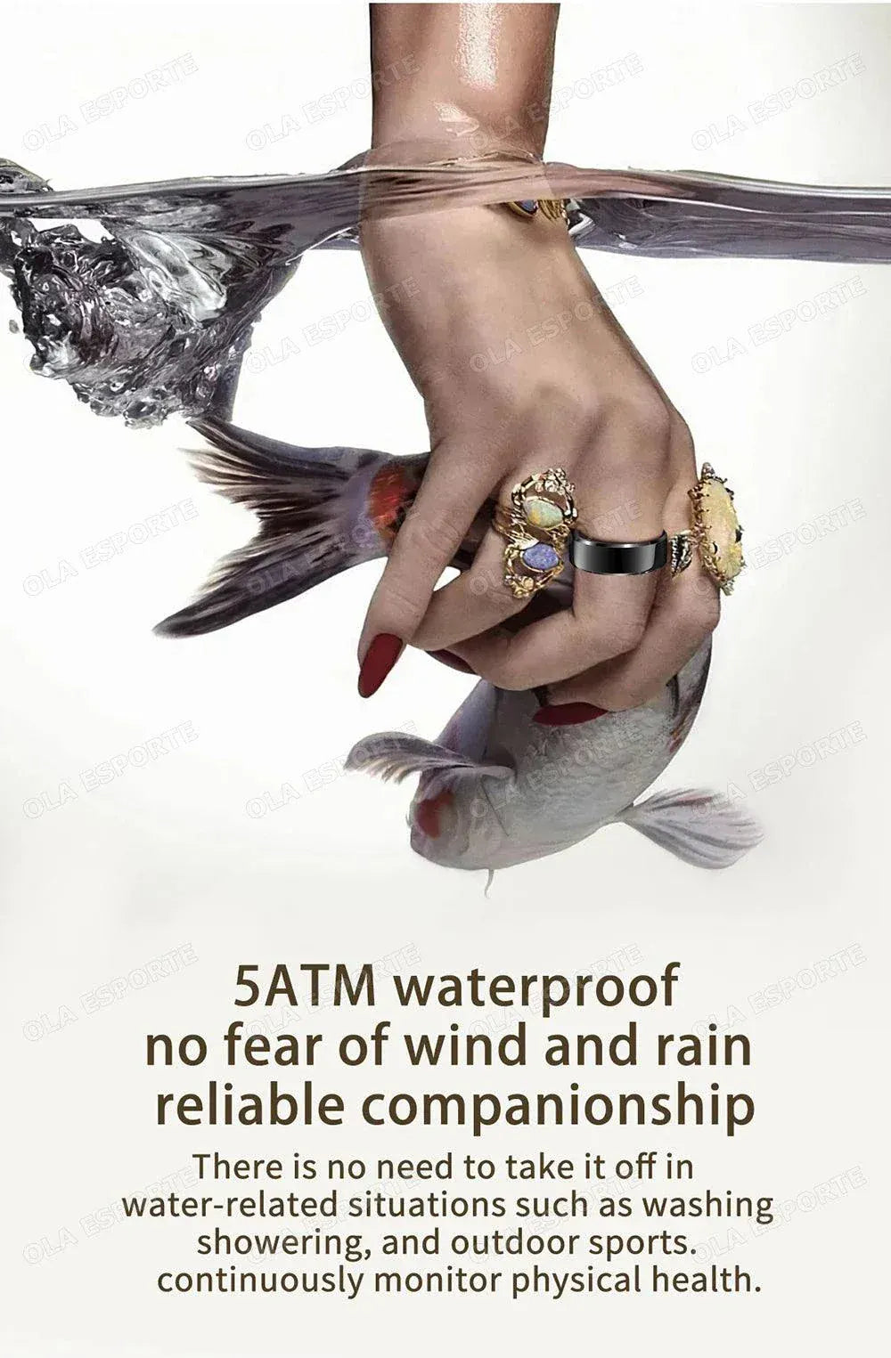 2026 Smart Ring health and fitness tracker showing heart rate and sleep monitoring features