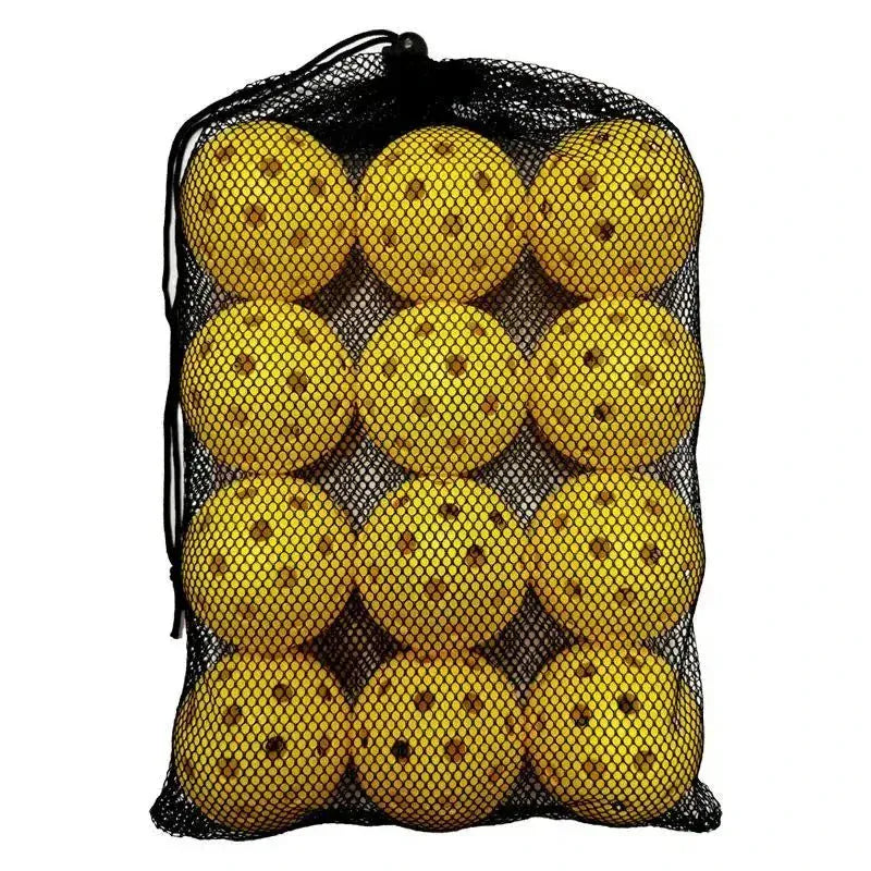 12pcs Pickleball 74MM 40 Holes Outdoor Durable Pickleballs 26g per Ball for Competition Pack of Outdoor Pickleballs