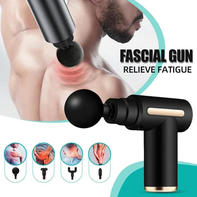 Multifunctional electric fascia gun massager for deep tissue muscle relief and recovery