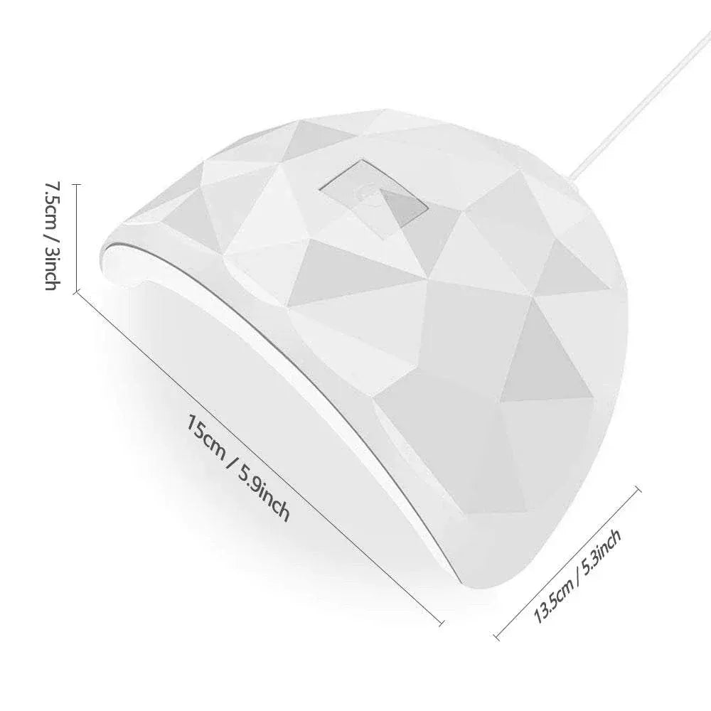 54W USB UV LED nail gel lamp with automatic sensor and compact design for fast curing