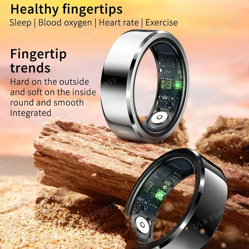 2026 Smart Ring fitness tracker monitoring heart rate, sleep, and activity with waterproof design
