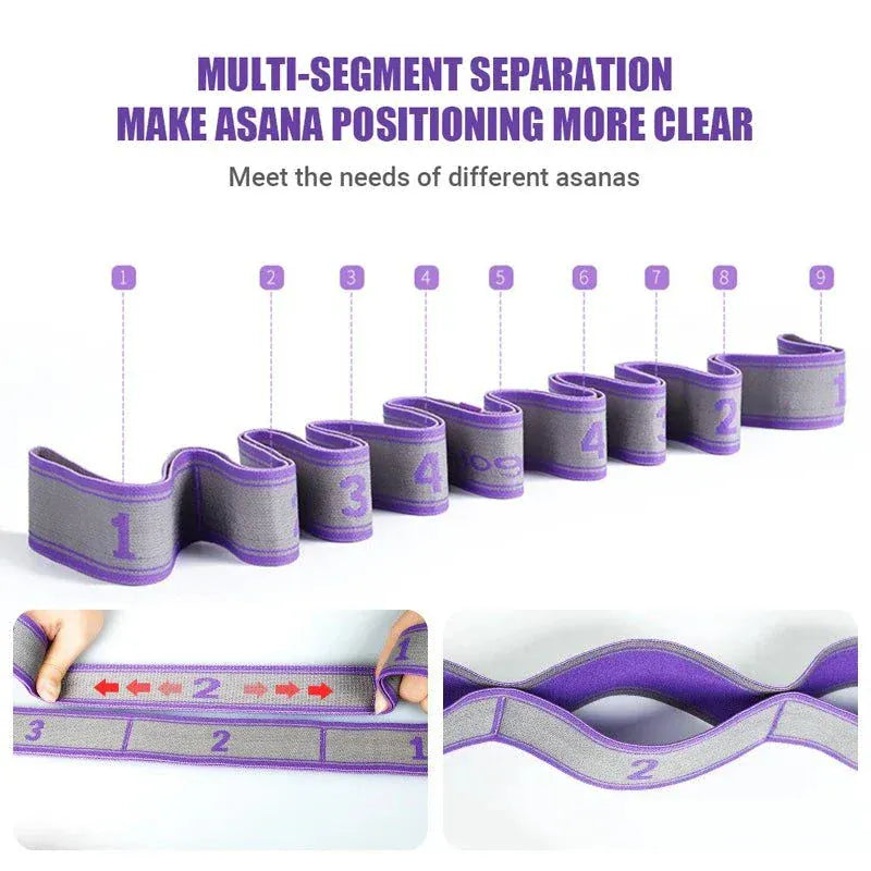 Multi-Section Yoga Resistance Bands for full-body workouts and stretching