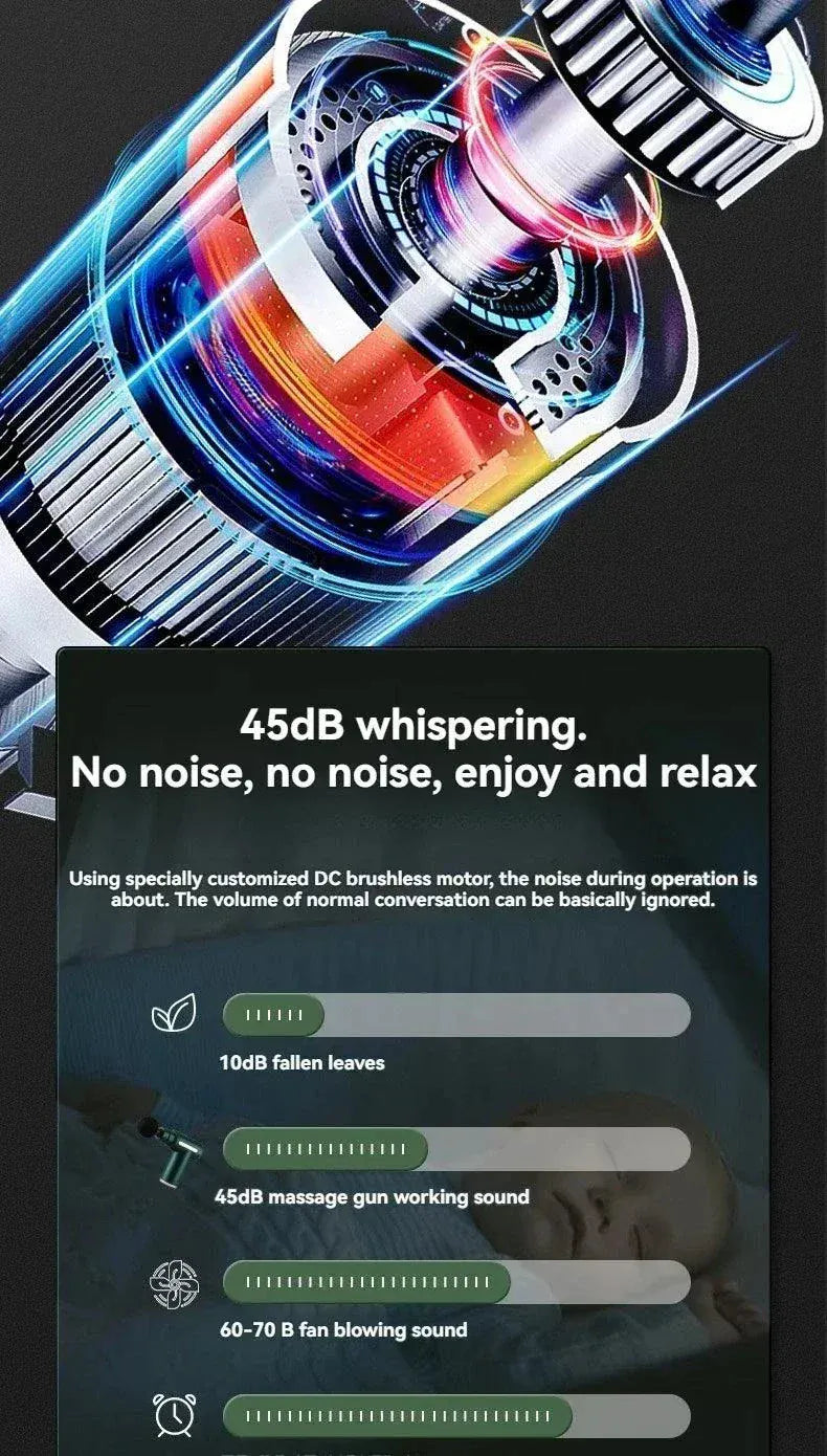 Compact USB Mini Massage Gun for muscle relief and deep tissue massage