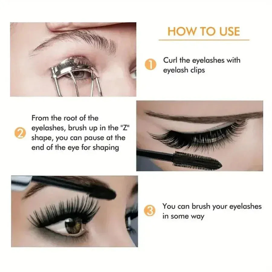 Waterproof 4D Mascara with long-lasting volumizing and curling effect