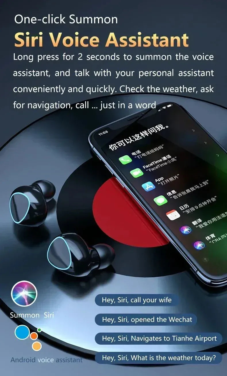 Bluetooth Headphones - Original M10 Wireless Noise Canceling Earpods