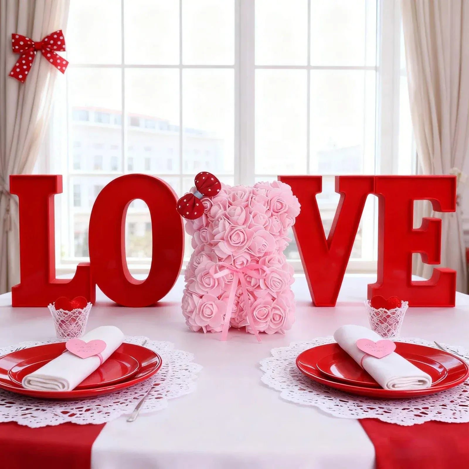 2026 Valentine Day Rose Bear made of soft foam roses, romantic teddy bear gift