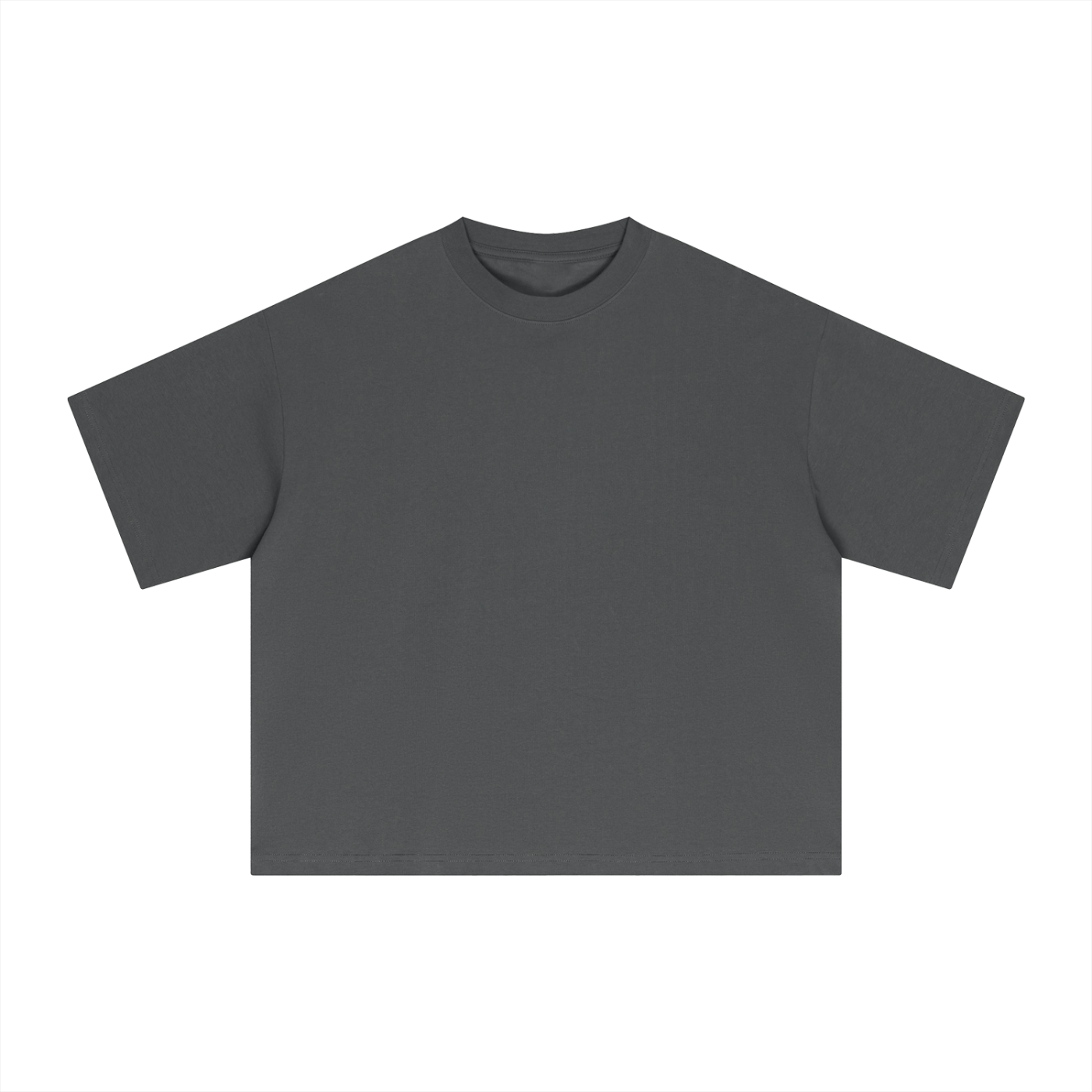 Essential Sorona Boxy T-Shirt unisex charcoal gray cotton blend short sleeve top with round neck and boxy fit
