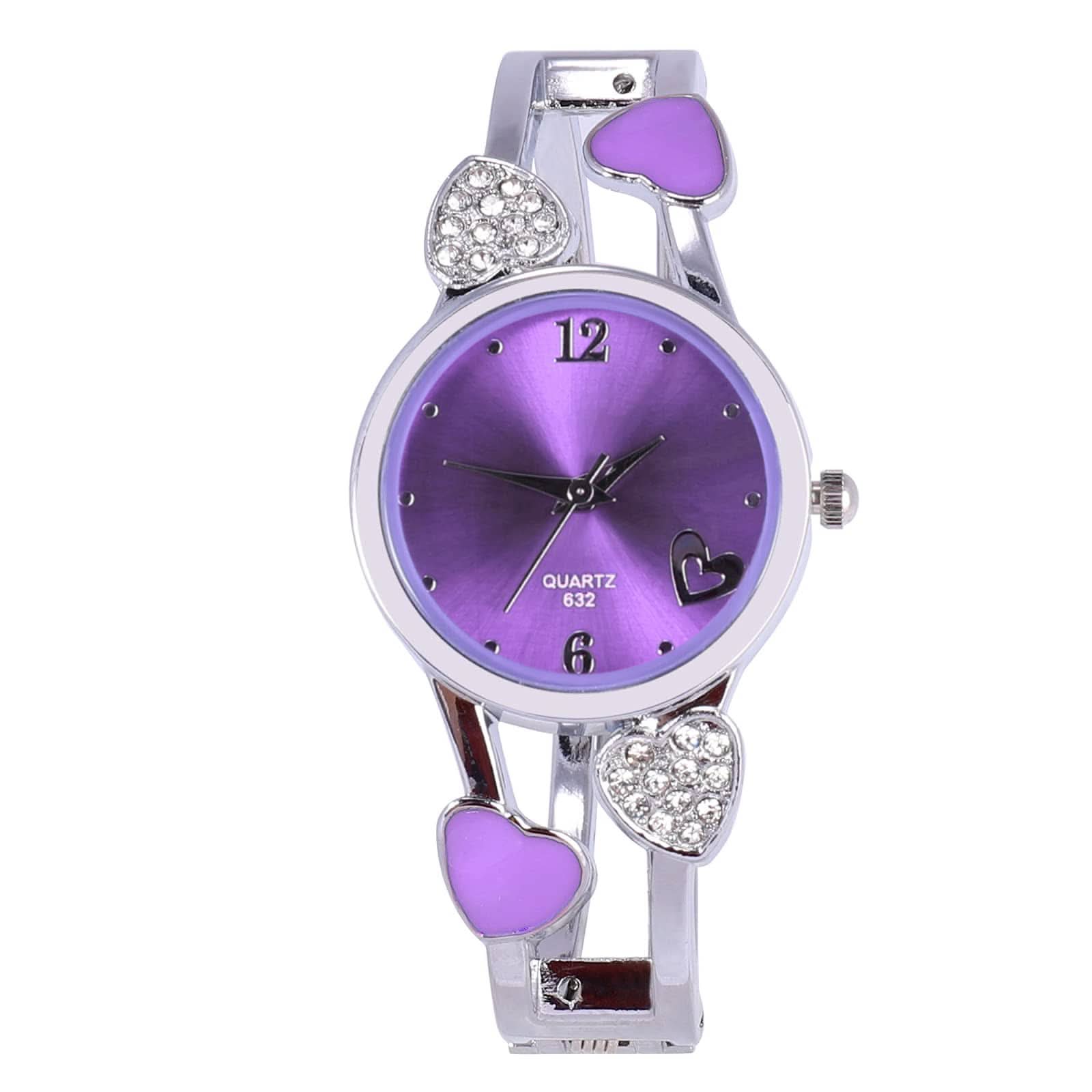 ELEOPTION elegant Womens Bangle Watch with crystal dial and hollow wrist bracelet design