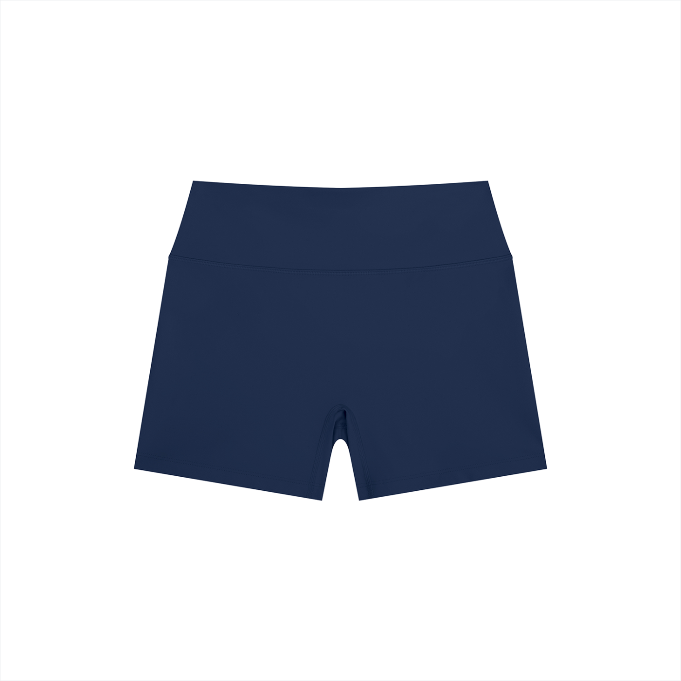 Women wearing high rise nylon spandex yoga shorts for workout and casual wear