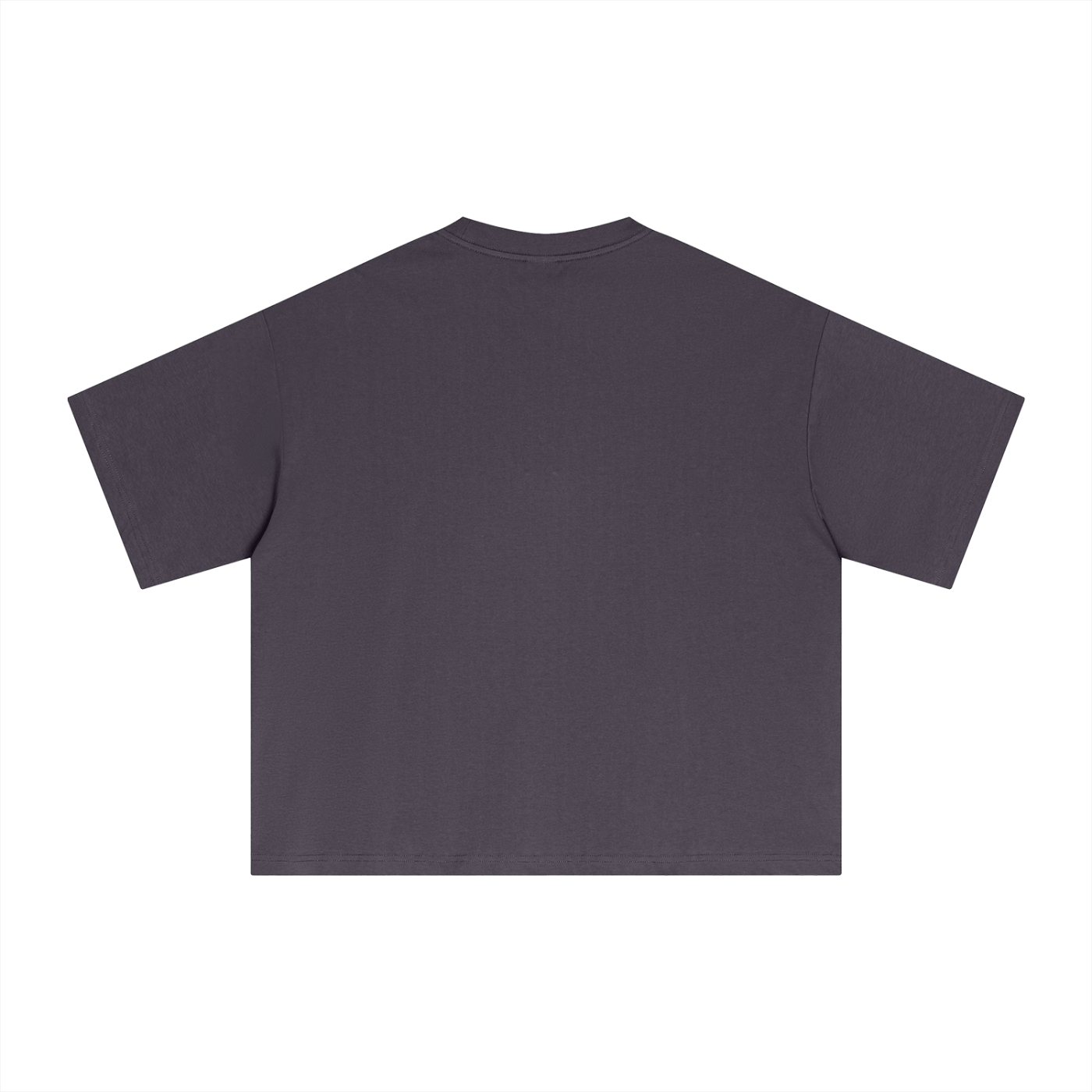 Essential Sorona Boxy T-Shirt unisex dark grey cotton blend short sleeve boxy fit back view