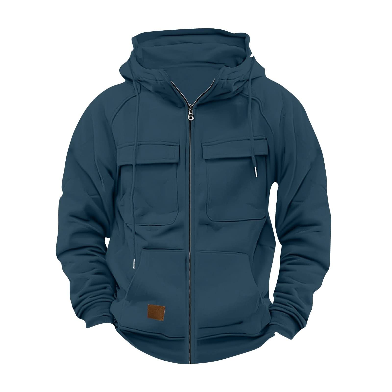 Mens Essential Fleece Hoodie in soft breathable fabric for casual warmth and style