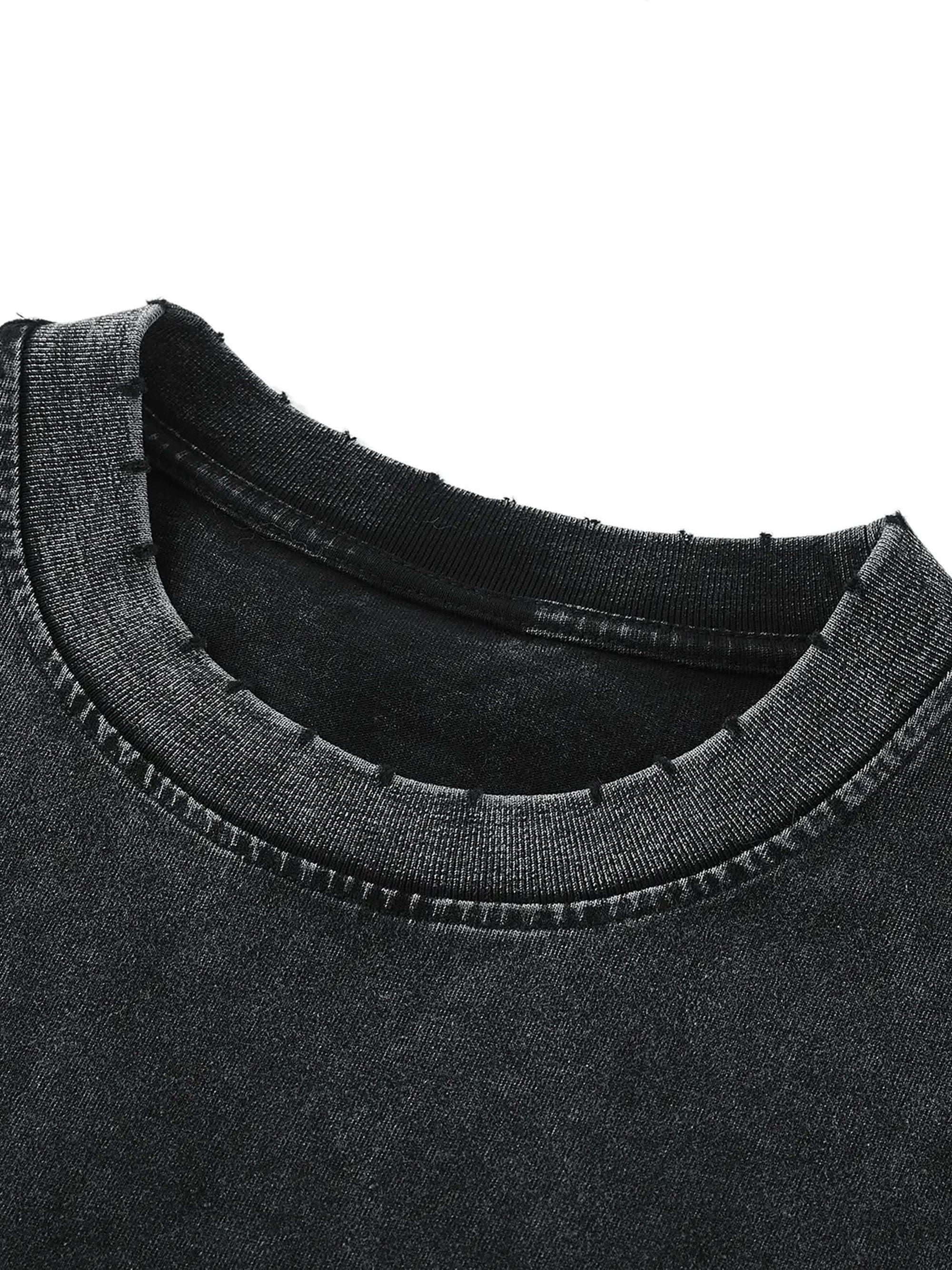 Snow Washed Frayed Hem Tank Top – Unisex Cotton Sleeveless Shirt