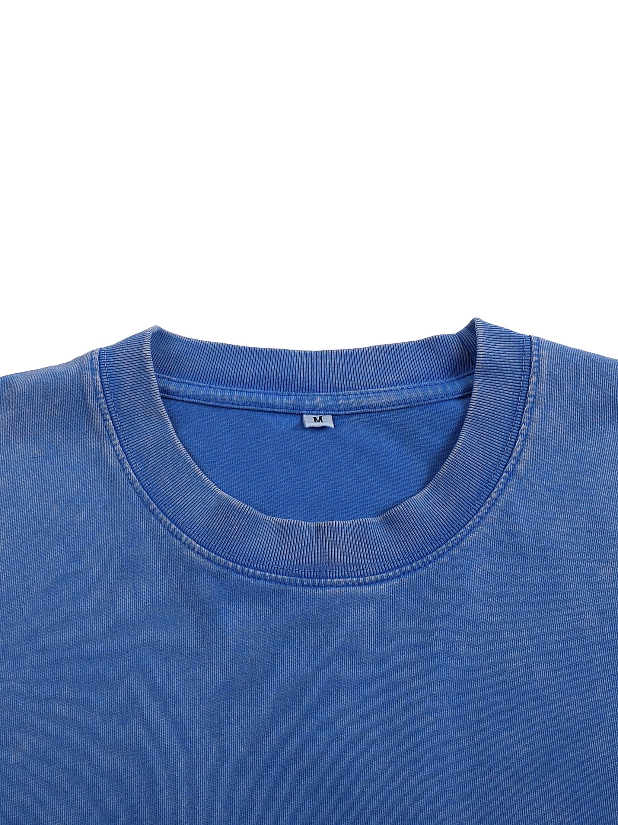 Oversized Snow Washed Cotton T-Shirt - Unisex Loose Fit 250gsm