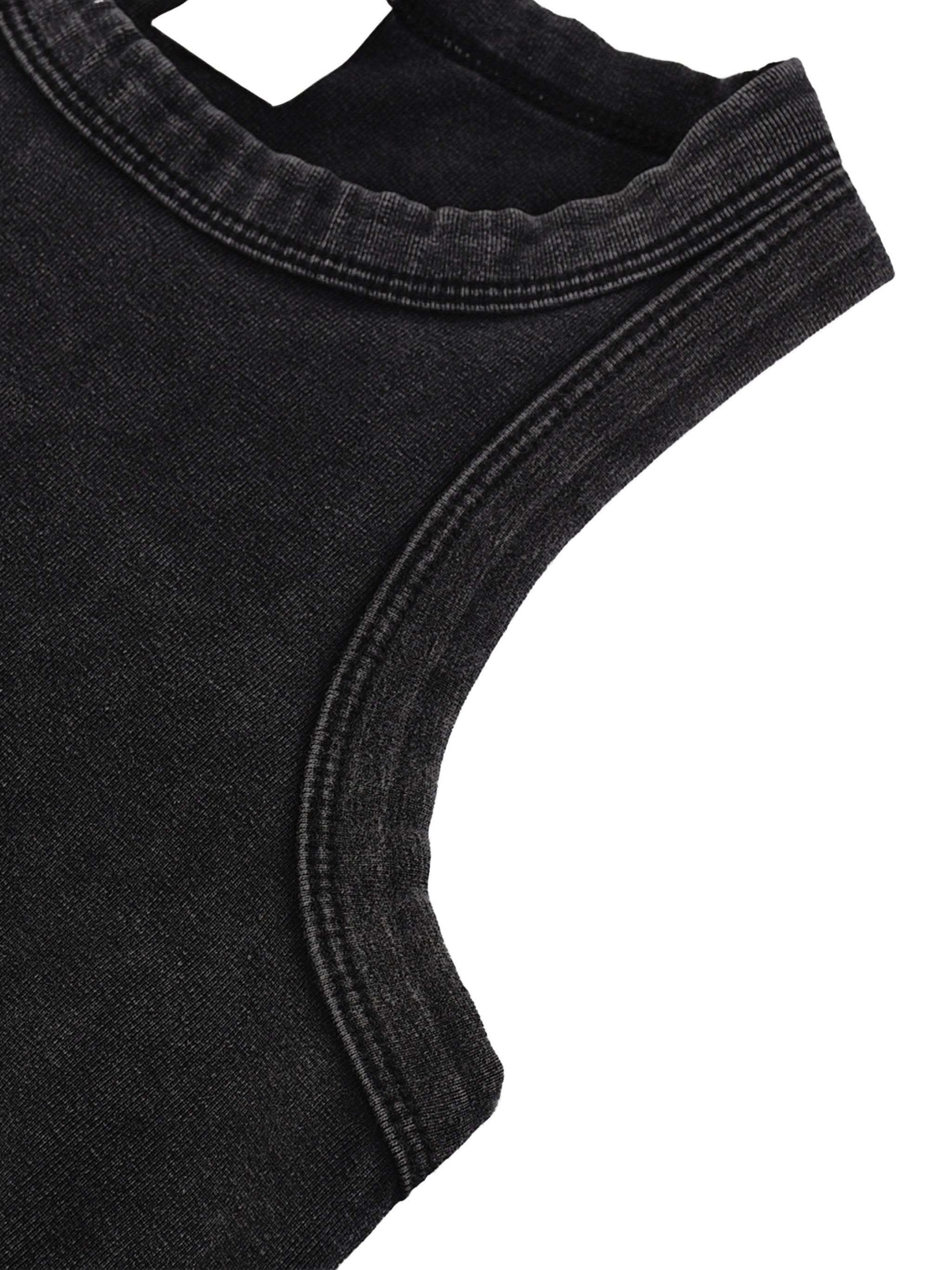 Snow Washed Crop Tank Top | Women’s Bodycon Cotton Streetwear Tank