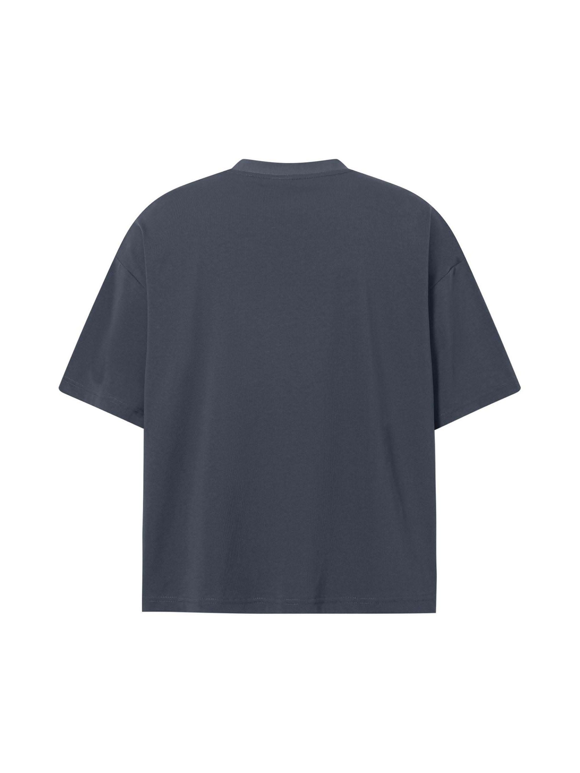 Essential Sorona Boxy T-Shirt unisex cotton blend oversized casual tee back view