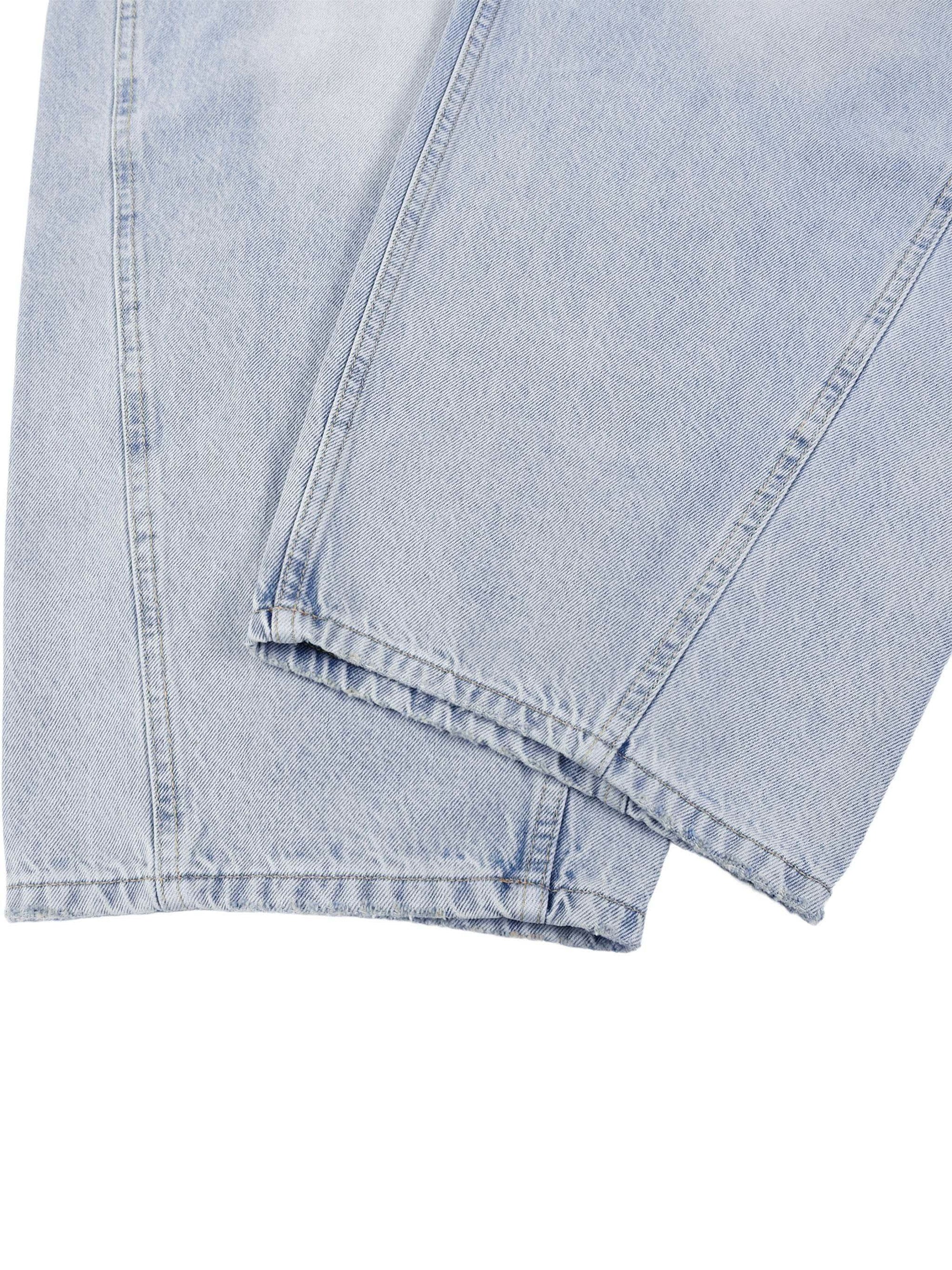 Men's Vintage Wash Sunfade barrel leg jeans with relaxed fit and frayed vintage finish