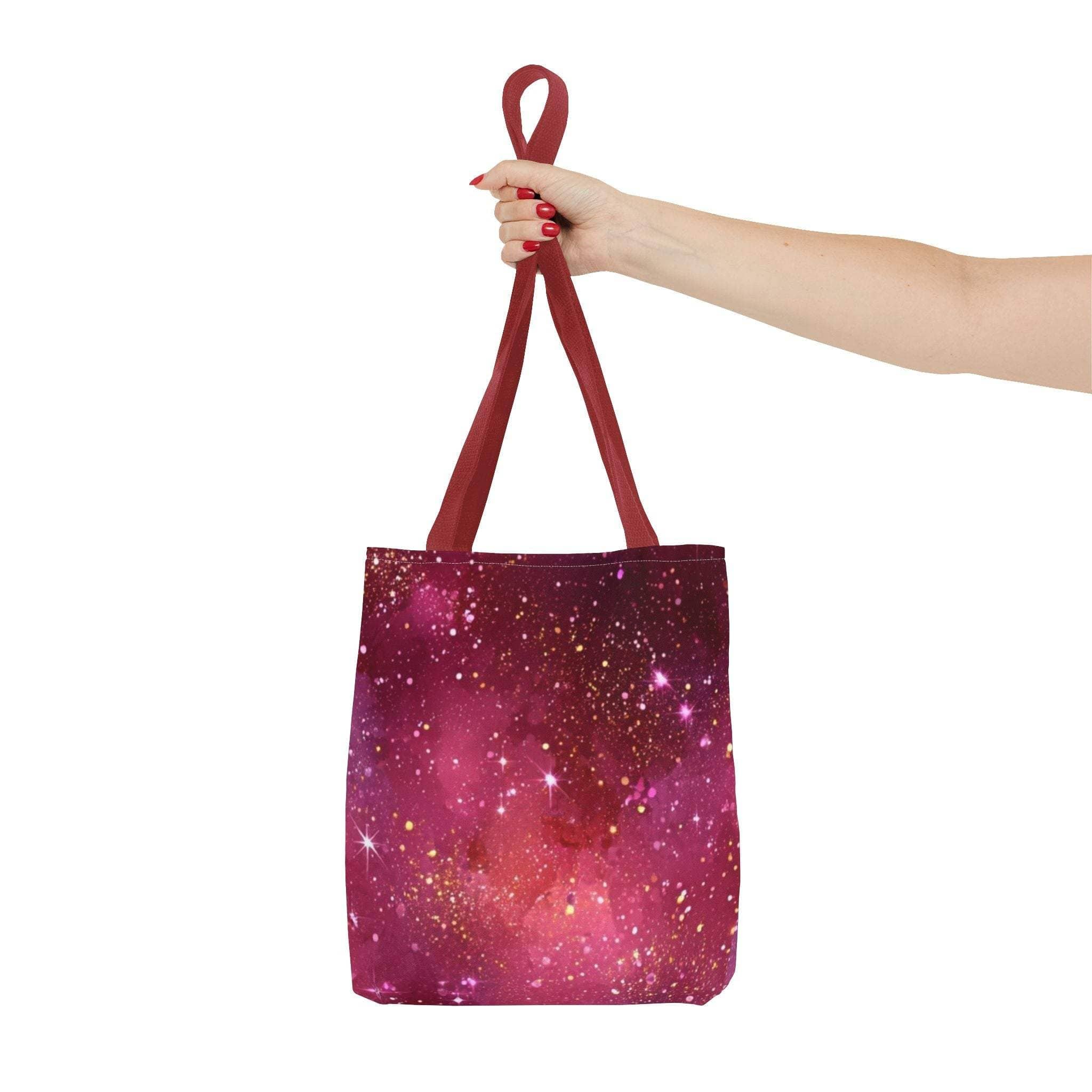 Bratcore Glittery Pink Polyester Tote Bag - Durable Statement - TeninoVentures