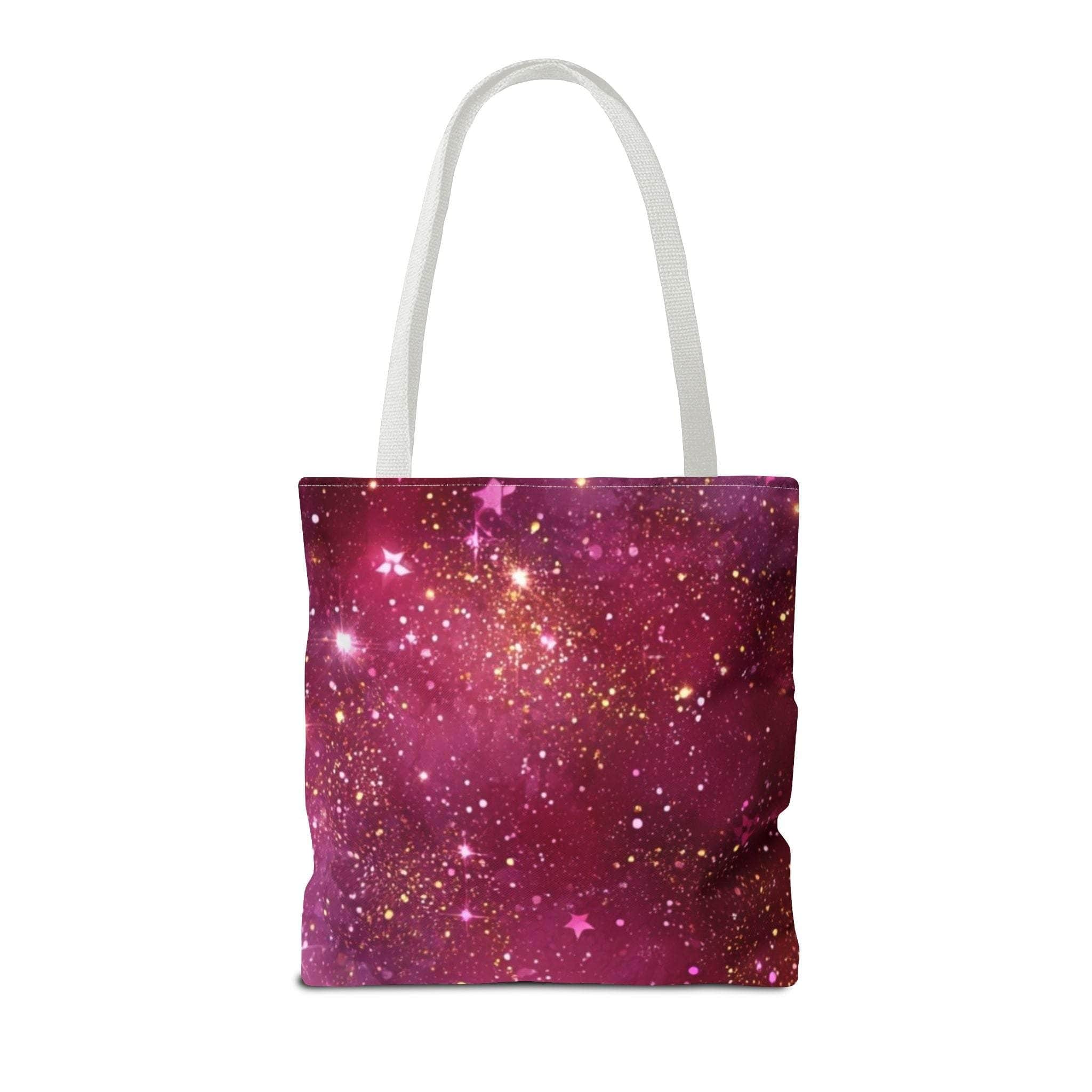 Bratcore Glittery Pink Polyester Tote Bag - Durable Statement - TeninoVentures
