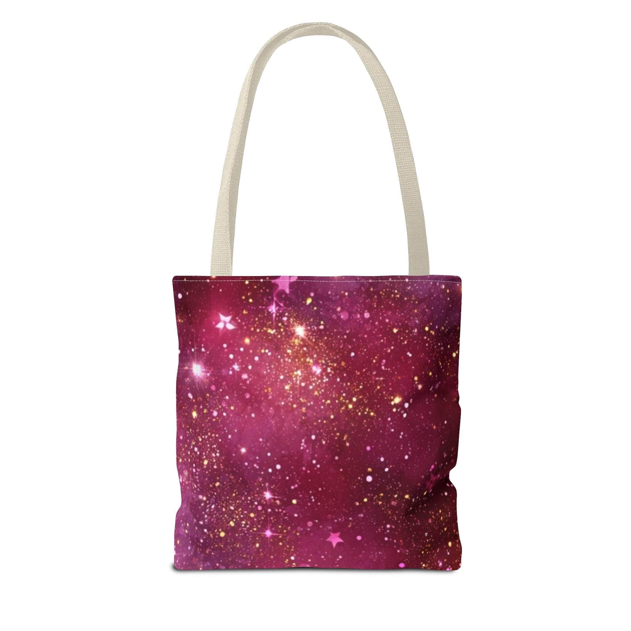 Bratcore Glittery Pink Polyester Tote Bag - Durable Statement - TeninoVentures