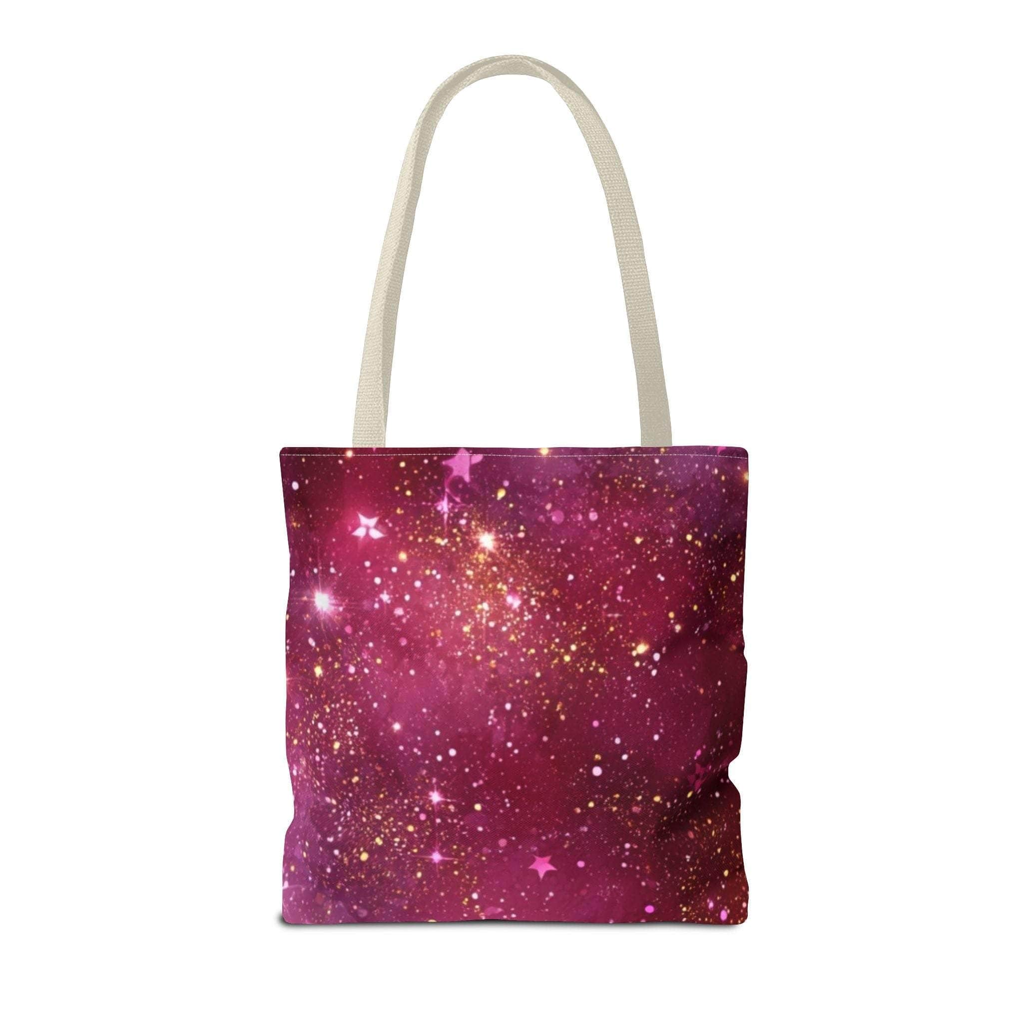 Bratcore Glittery Pink Polyester Tote Bag - Durable Statement - TeninoVentures