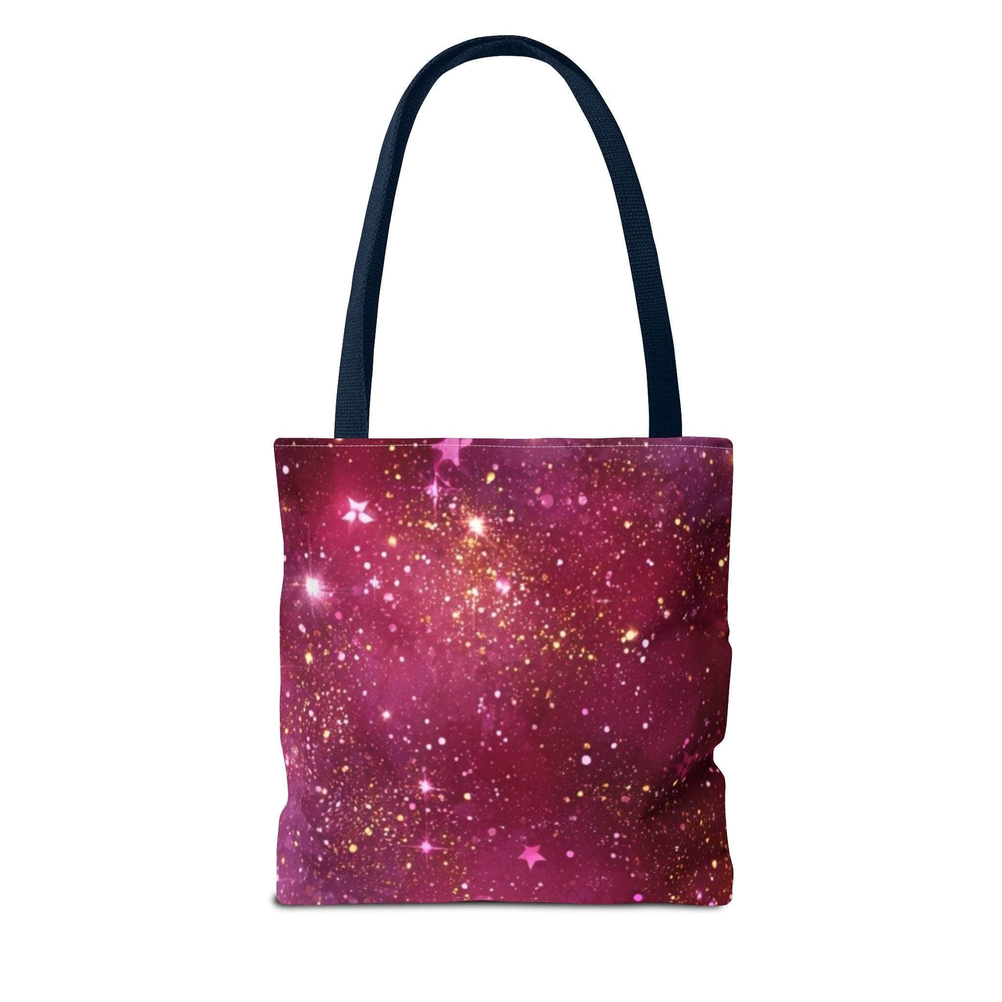 Bratcore Glittery Pink Polyester Tote Bag - Durable Statement - TeninoVentures