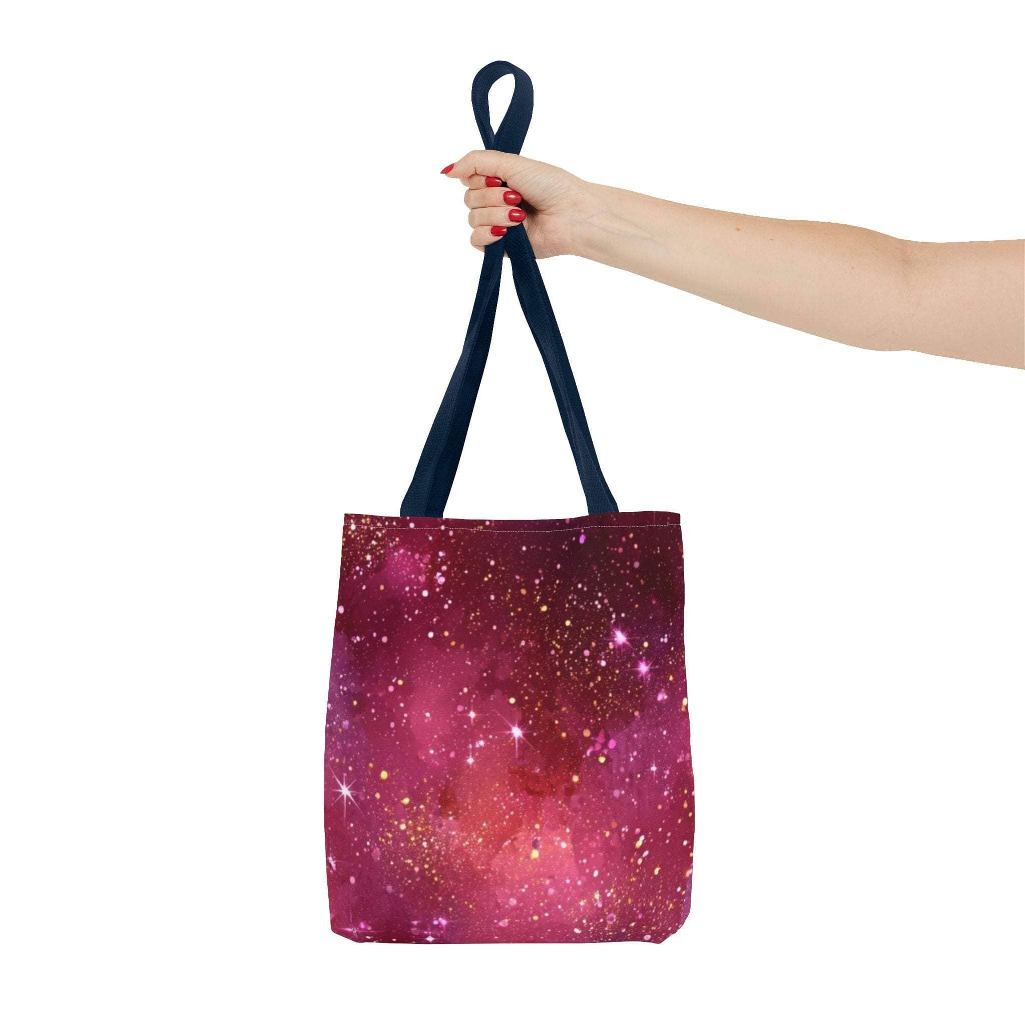 Bratcore Glittery Pink Polyester Tote Bag - Durable Statement - TeninoVentures