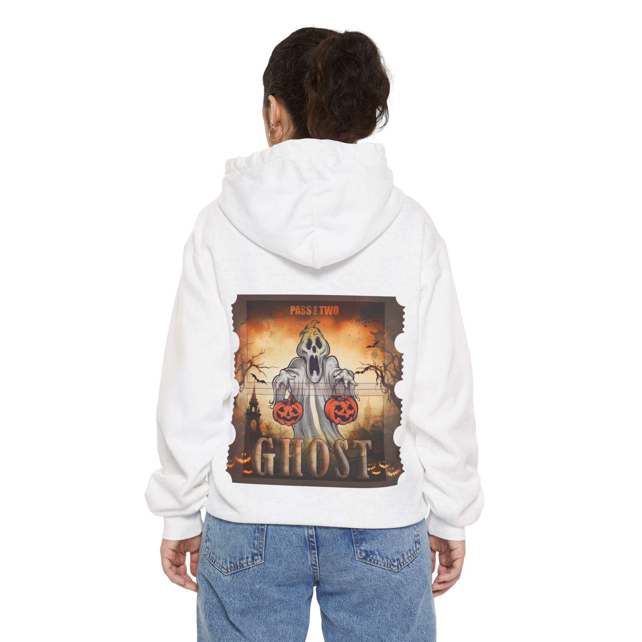 Vintage Halloween Ghost Movie Ticket Hoodie - TeninoVentures
