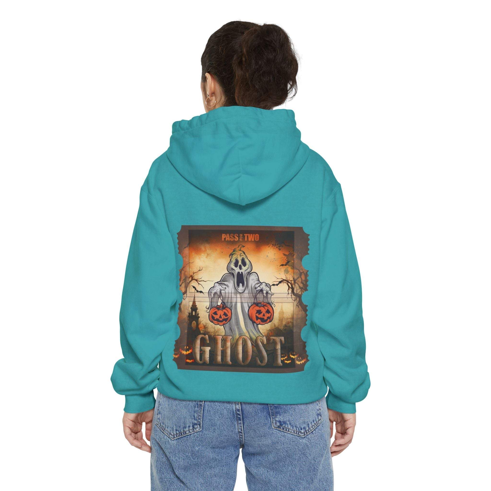 Vintage Halloween Ghost Movie Ticket Hoodie - TeninoVentures