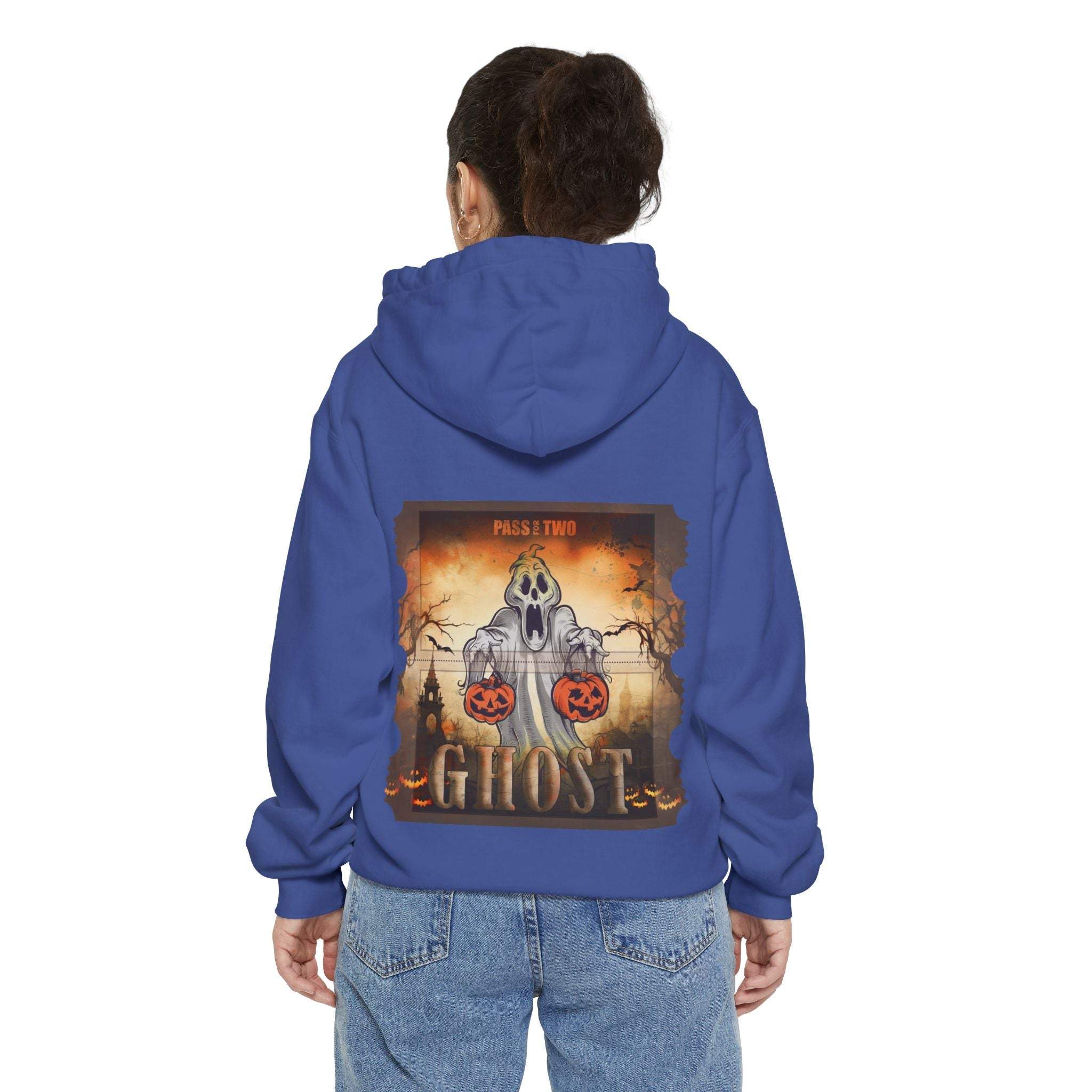 Vintage Halloween Ghost Movie Ticket Hoodie - TeninoVentures