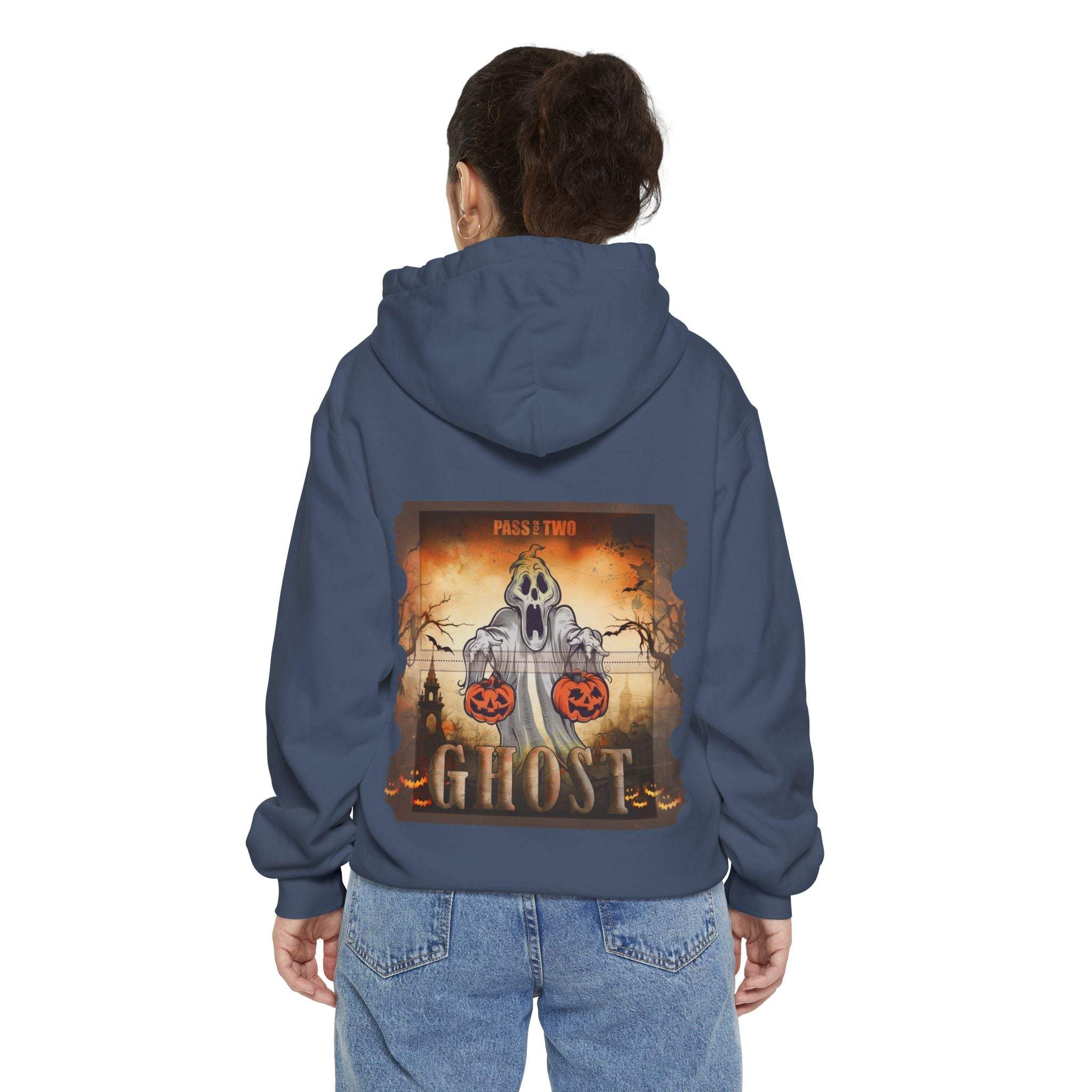Vintage Halloween Ghost Movie Ticket Hoodie - TeninoVentures