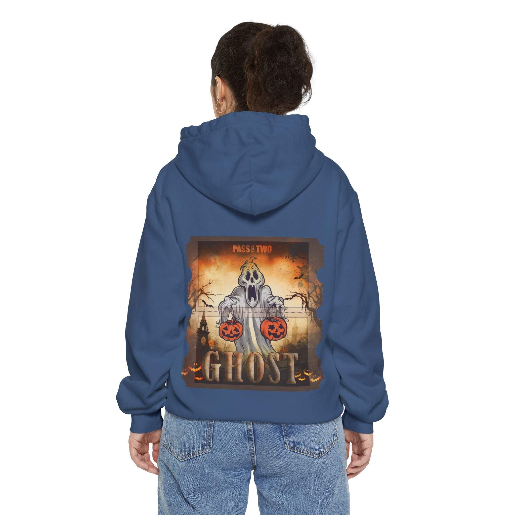 Vintage Halloween Ghost Movie Ticket Hoodie - TeninoVentures