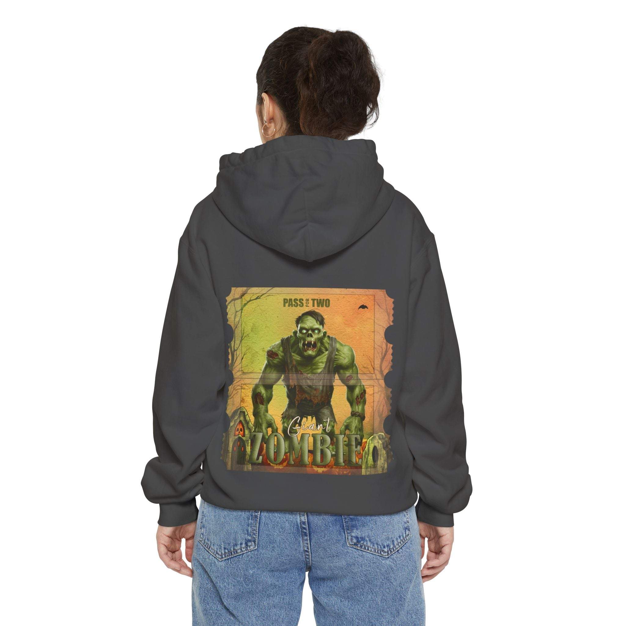 Vintage Halloween Giant Zombie Movie Ticket Hoodie - TeninoVentures
