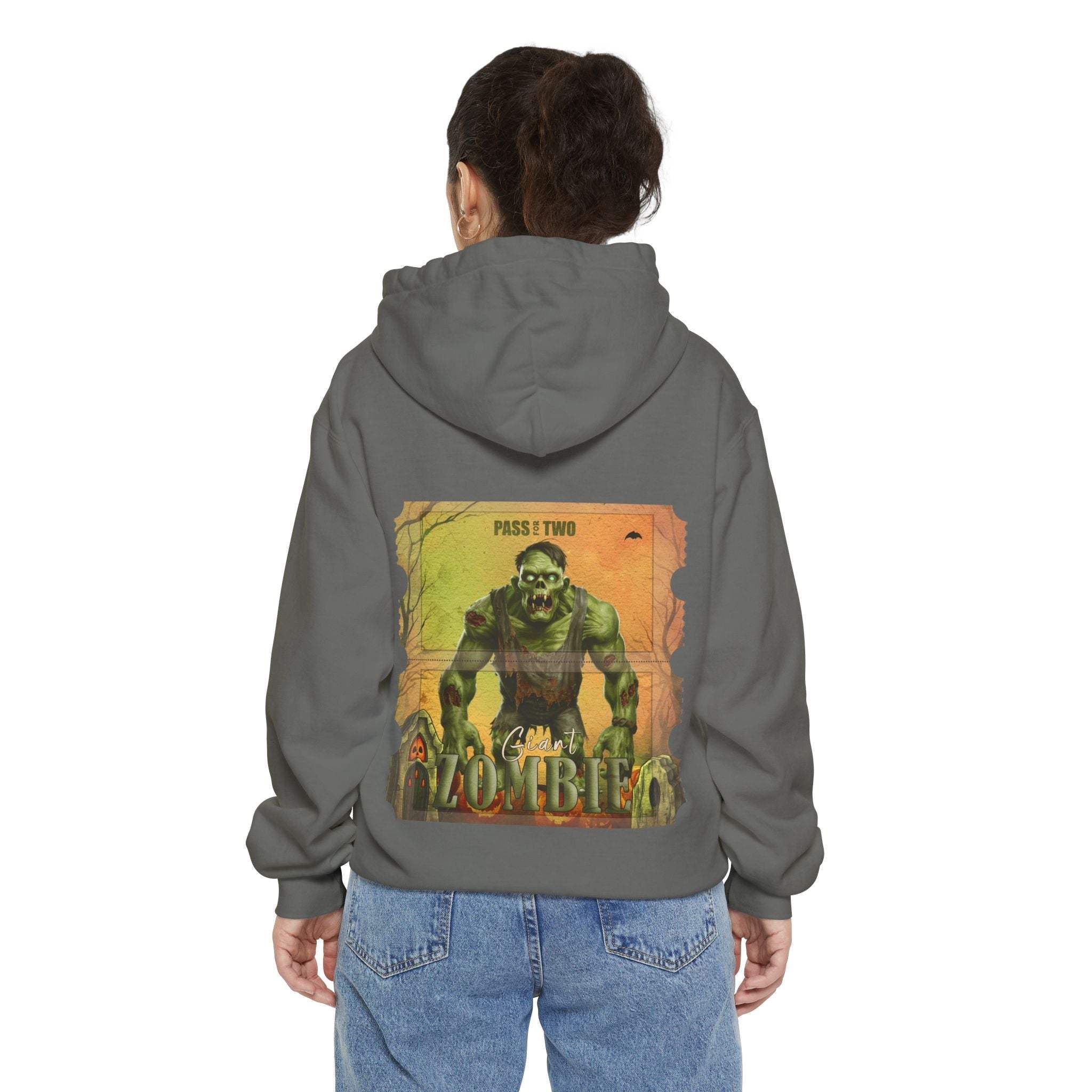 Vintage Halloween Giant Zombie Movie Ticket Hoodie - TeninoVentures