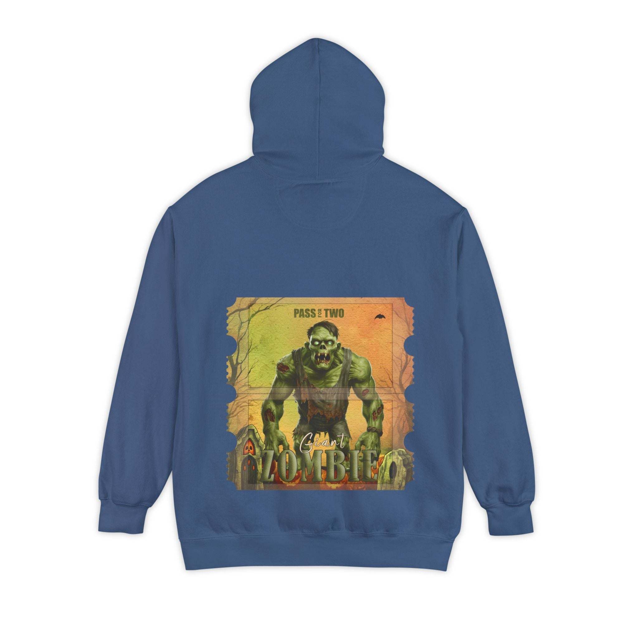 Vintage Halloween Giant Zombie Movie Ticket Hoodie - TeninoVentures