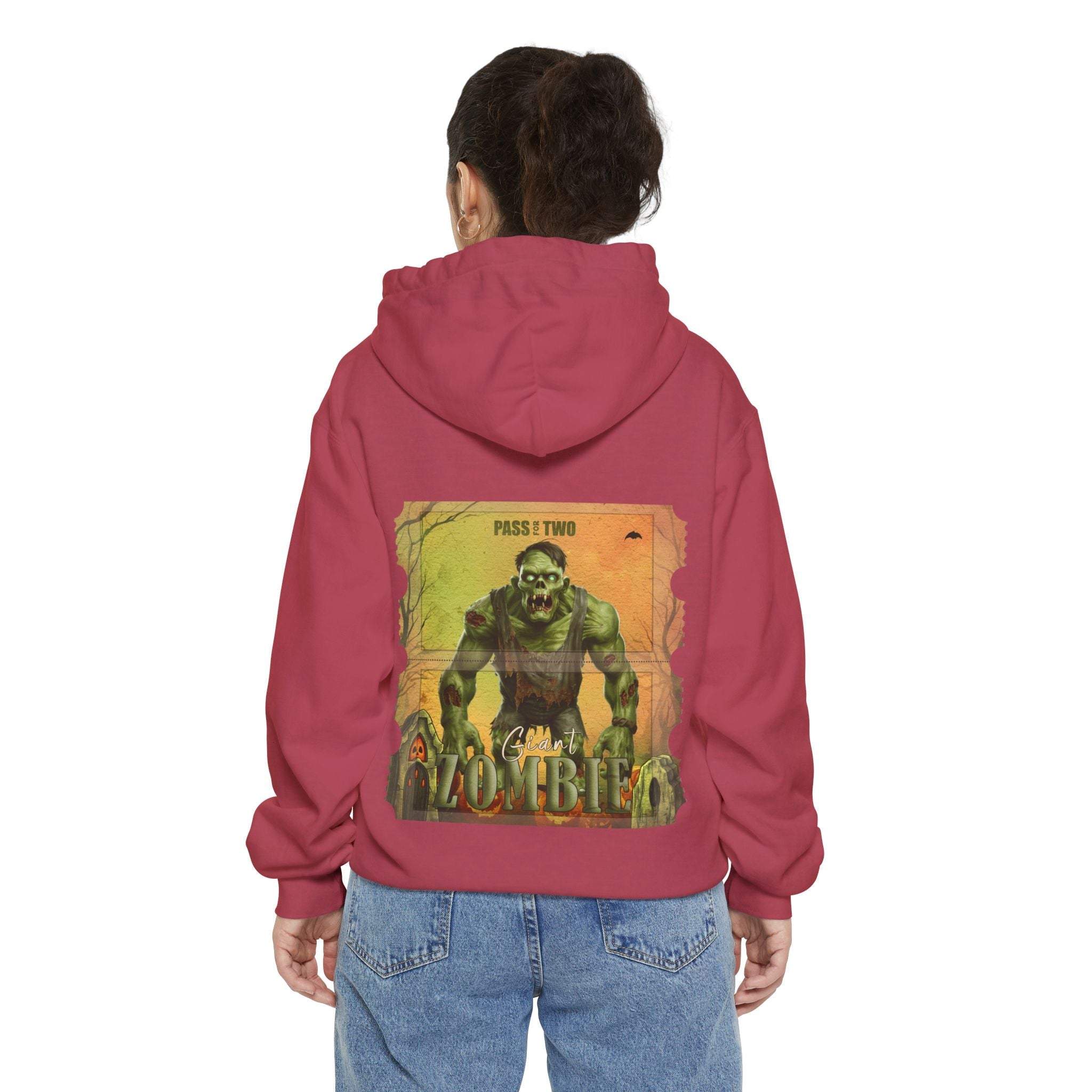 Vintage Halloween Giant Zombie Movie Ticket Hoodie - TeninoVentures