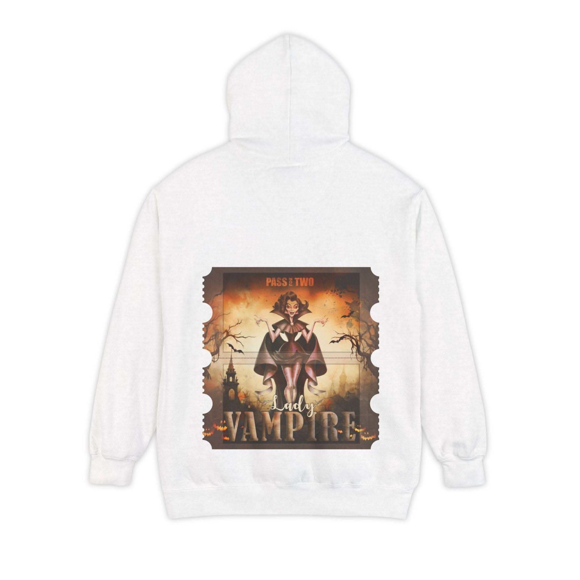 Vintage Vampire Lady Halloween Movie Ticket Hoodie - TeninoVentures