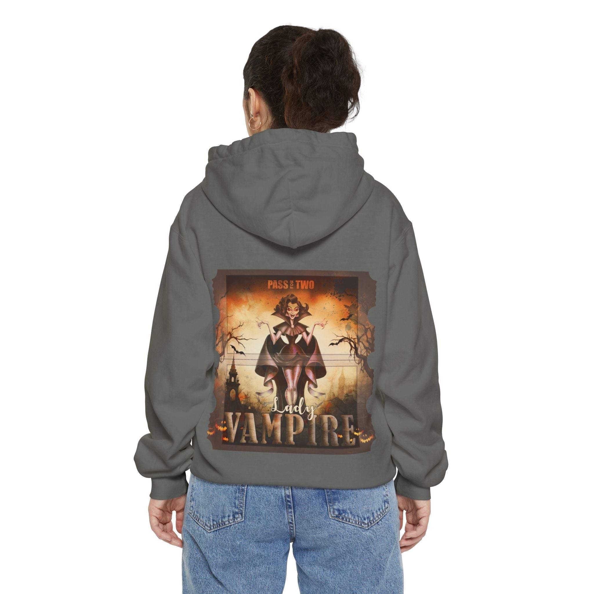 Vintage Vampire Lady Halloween Movie Ticket Hoodie - TeninoVentures