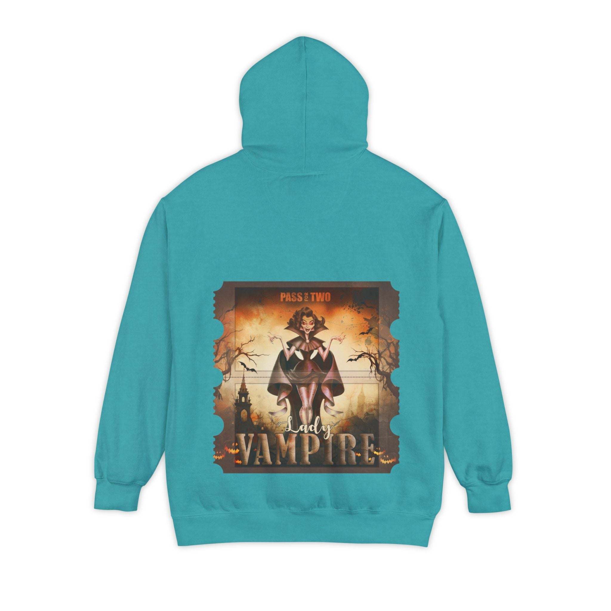 Vintage Vampire Lady Halloween Movie Ticket Hoodie - TeninoVentures