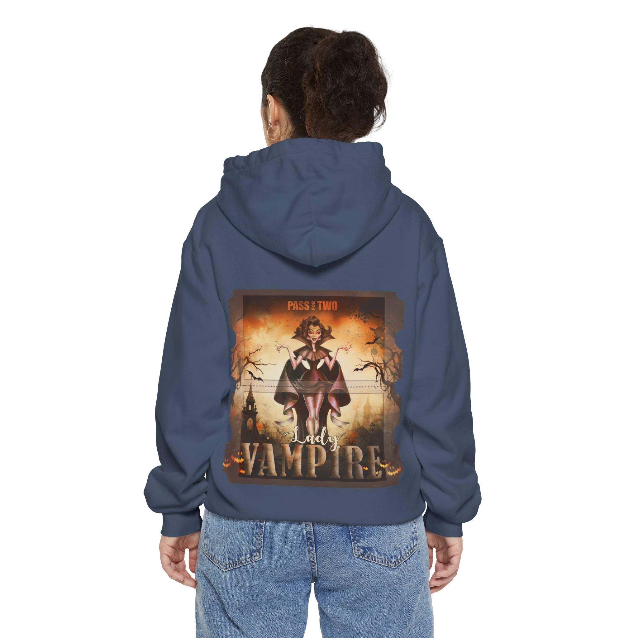 Vintage Vampire Lady Halloween Movie Ticket Hoodie - TeninoVentures