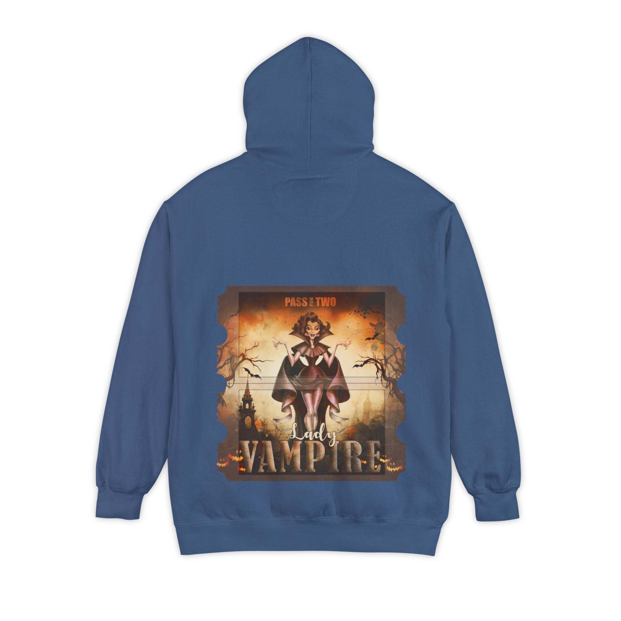 Vintage Vampire Lady Halloween Movie Ticket Hoodie - TeninoVentures