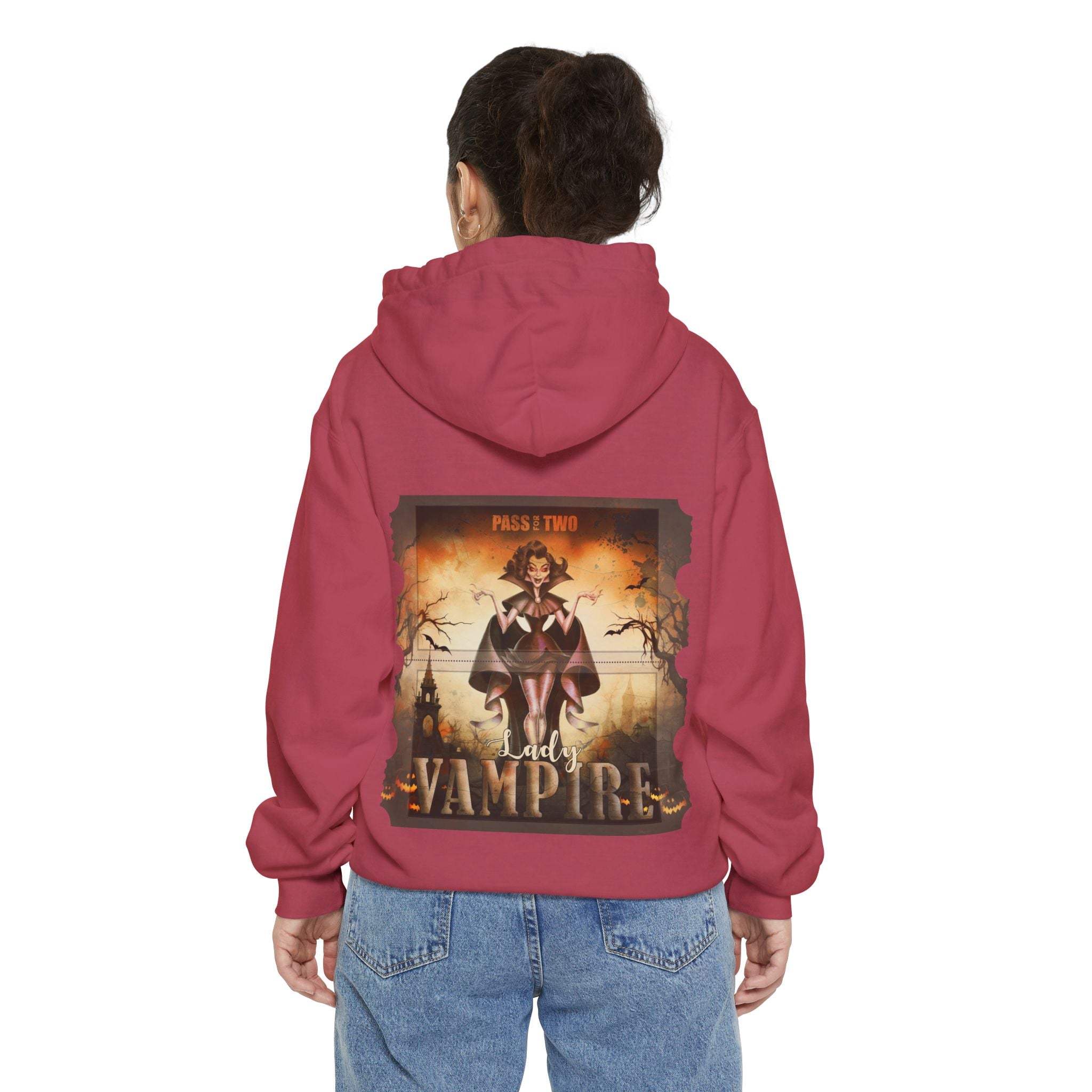 Vintage Vampire Lady Halloween Movie Ticket Hoodie - TeninoVentures