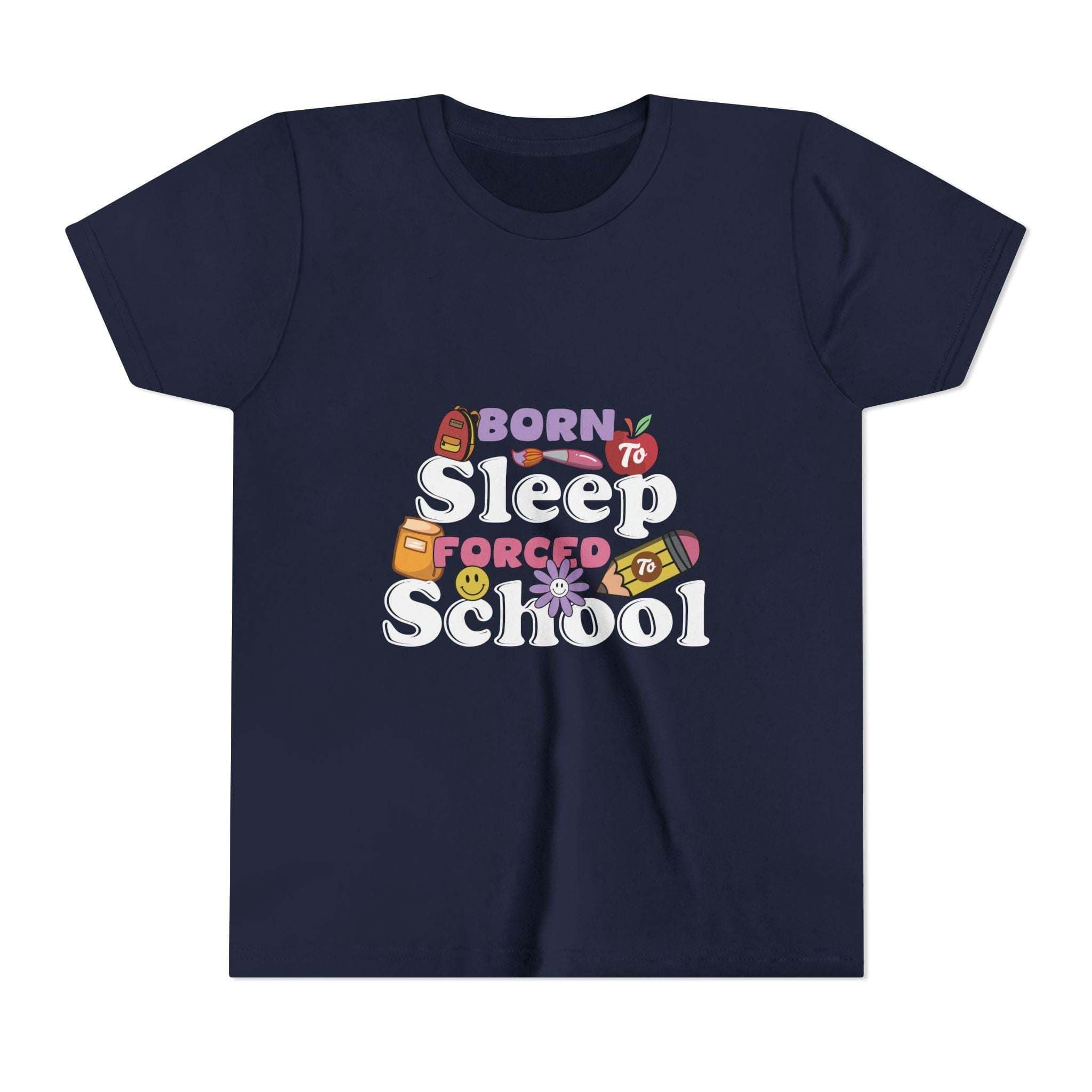Lightweight Born to Sleep Forced to School Kids T-shirt - TeninoVentures