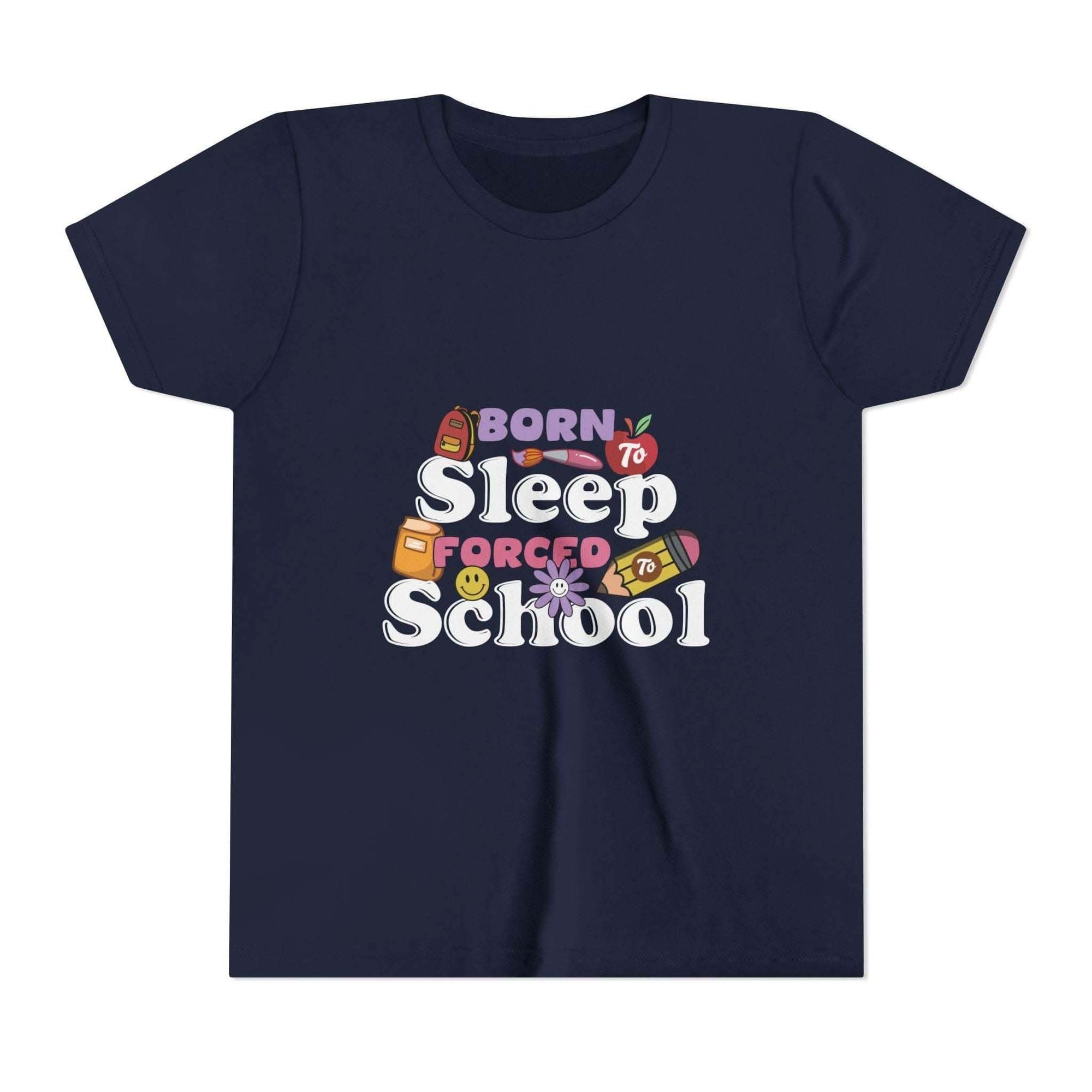 Lightweight Born to Sleep Forced to School Kids T-shirt - TeninoVentures