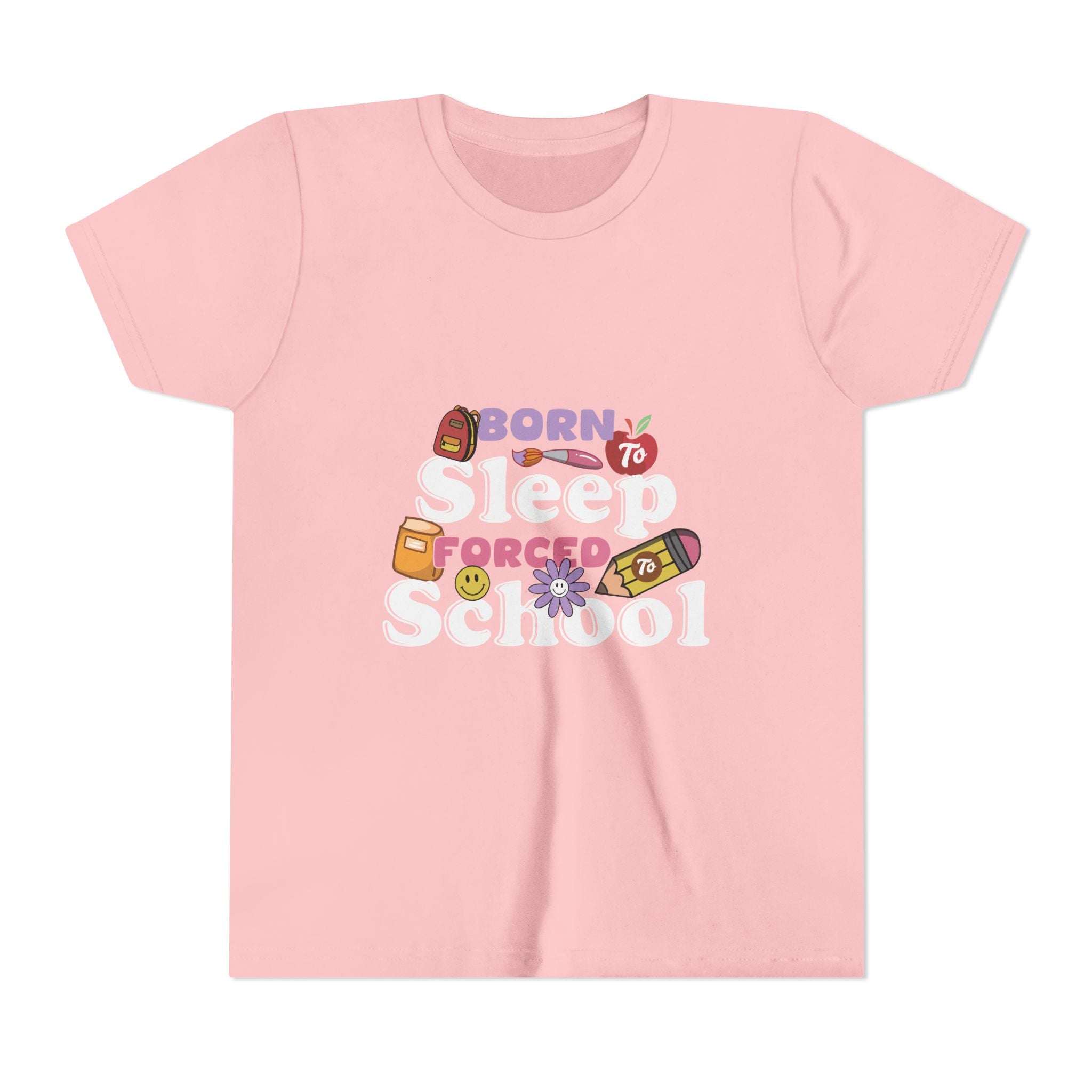 Lightweight Born to Sleep Forced to School Kids T-shirt - TeninoVentures